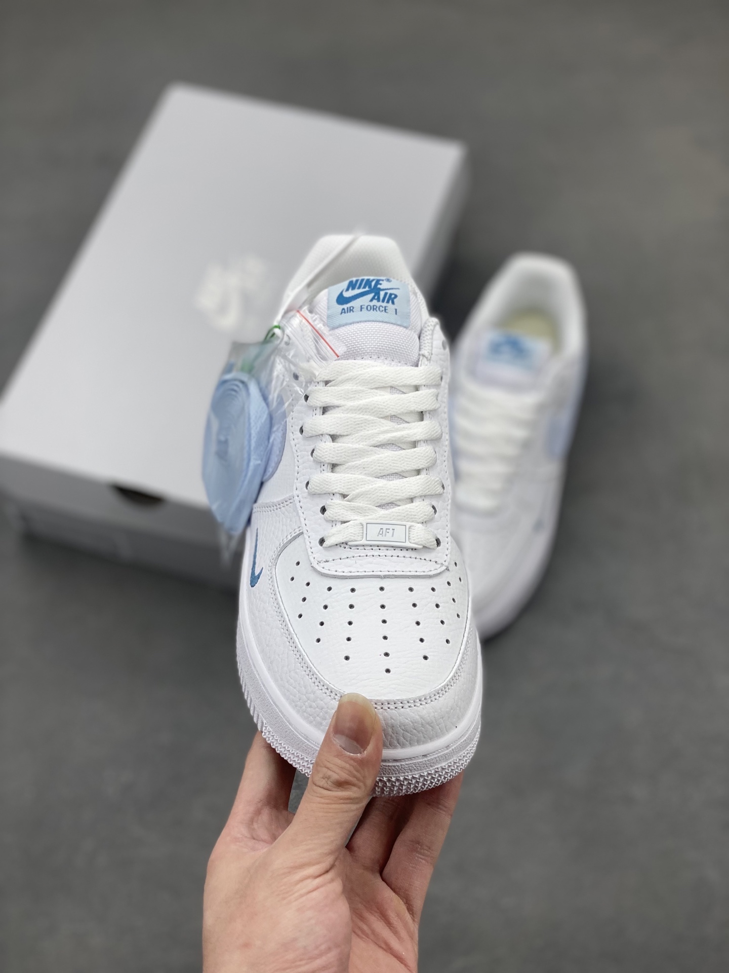 Nike Air Force 1 Low White Blue Stitching HV2511-100 Leather Sneakers 3 i1744654225717 3152 0 1