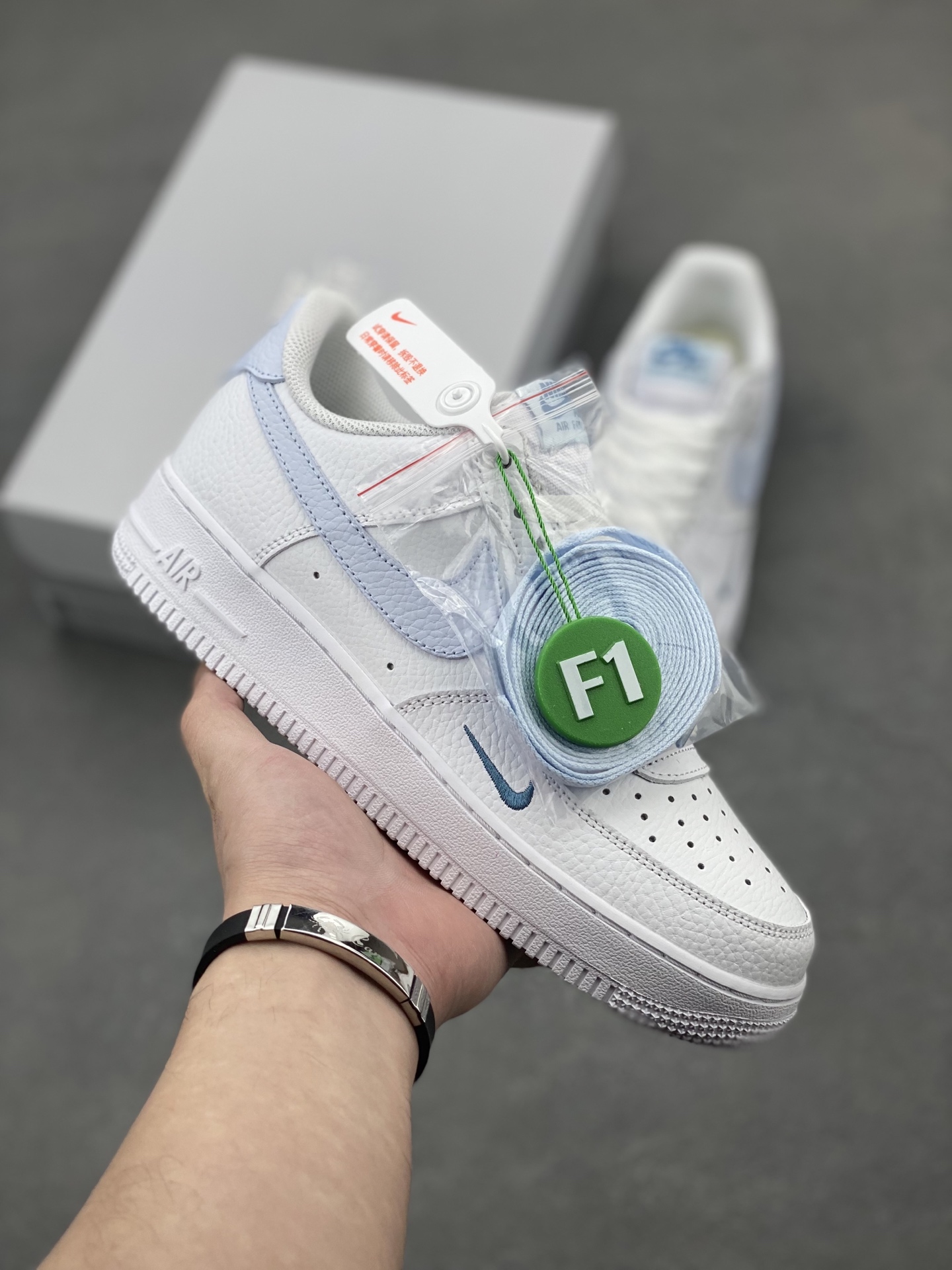 Nike Air Force 1 Low White Blue Stitching HV2511-100 Leather Sneakers 2 i1744654227167 6478 0 0