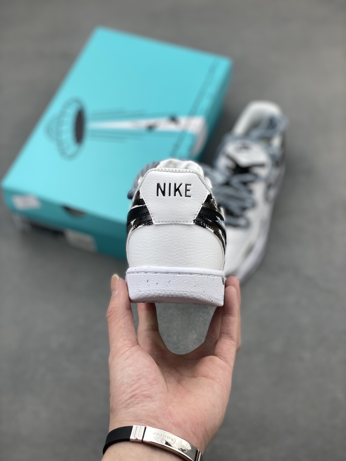 Nike Court Vision Low 'Dark Knight' Custom Graffiti Sneakers 5 i1744746854617 3873 0 3