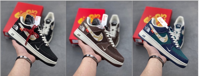 Nike Air Force 1 Low The North Face Custom Sneakers - Limited Edition