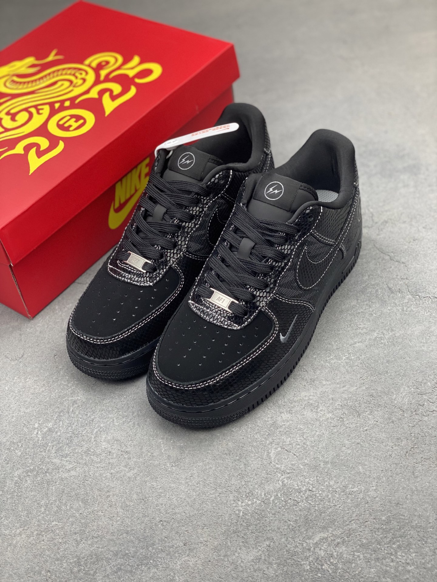 Nike Air Force 1 '07 Low Black Snake Skin Limited Edition Sneakers 9 i1744824155702 5902 0 7