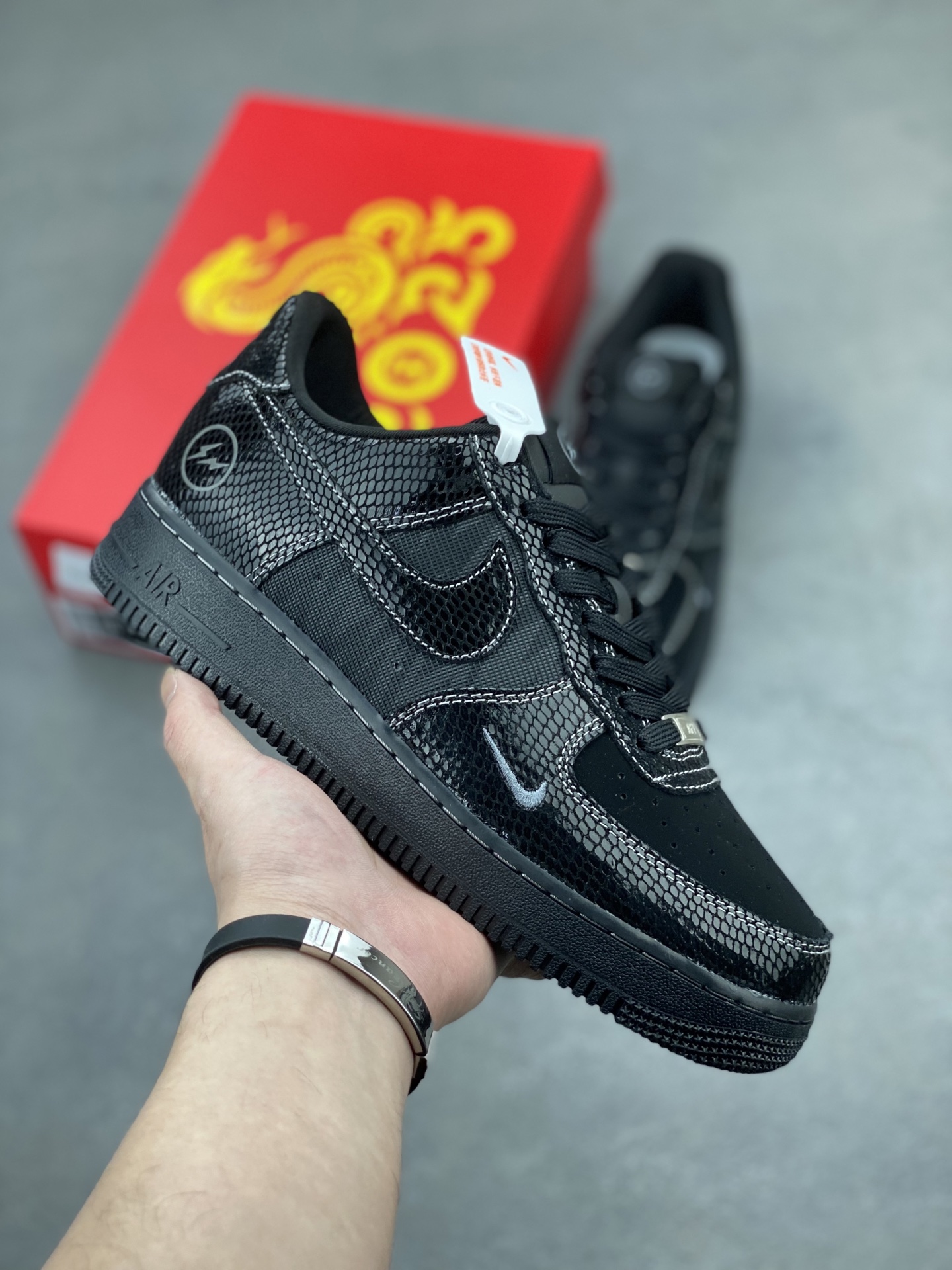 Nike Air Force 1 '07 Low Black Snake Skin Limited Edition Sneakers 2 i1744824157257 6796 0 0