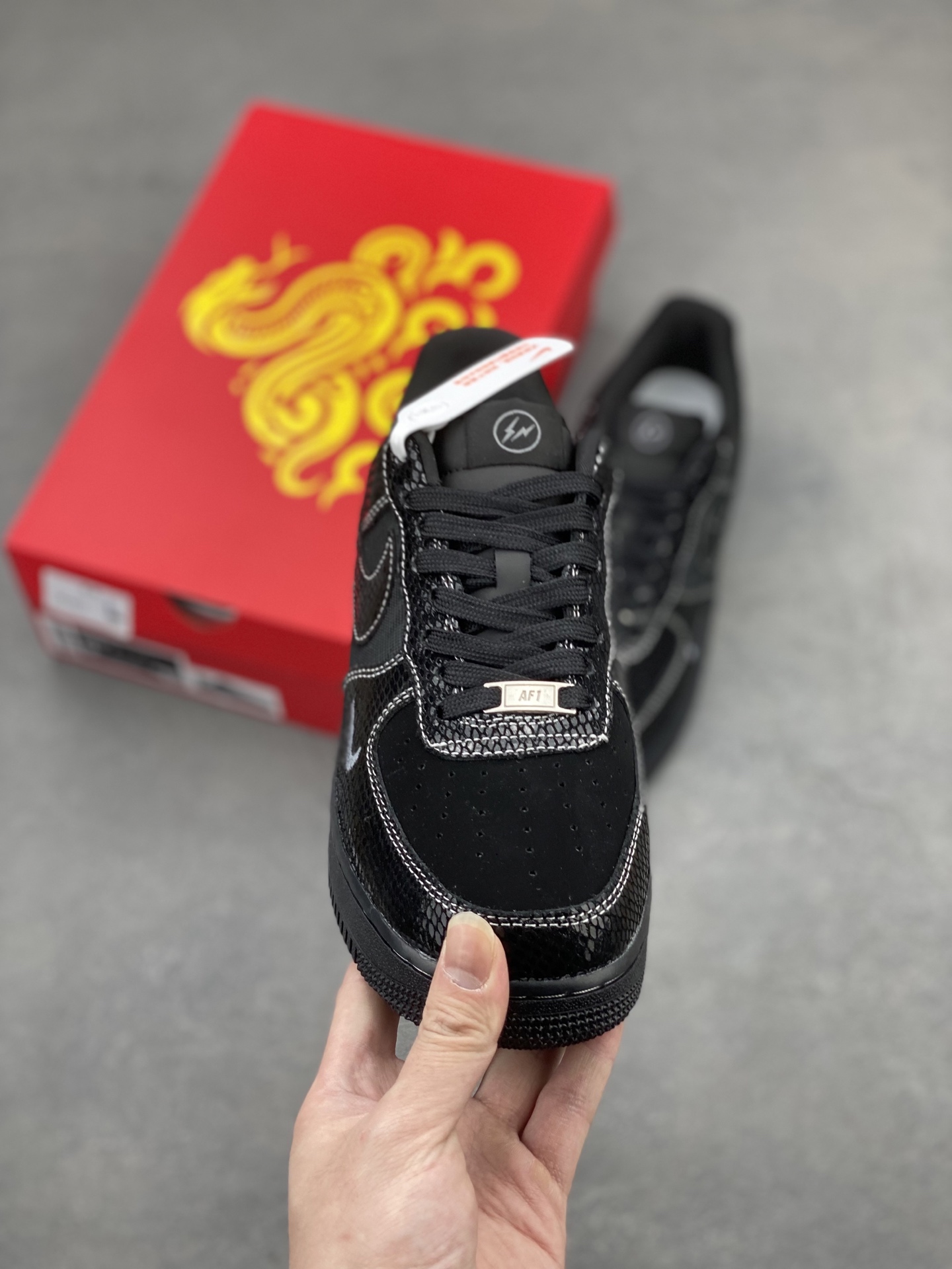 Nike Air Force 1 '07 Low Black Snake Skin Limited Edition Sneakers 3 i1744824158283 5550 0 1