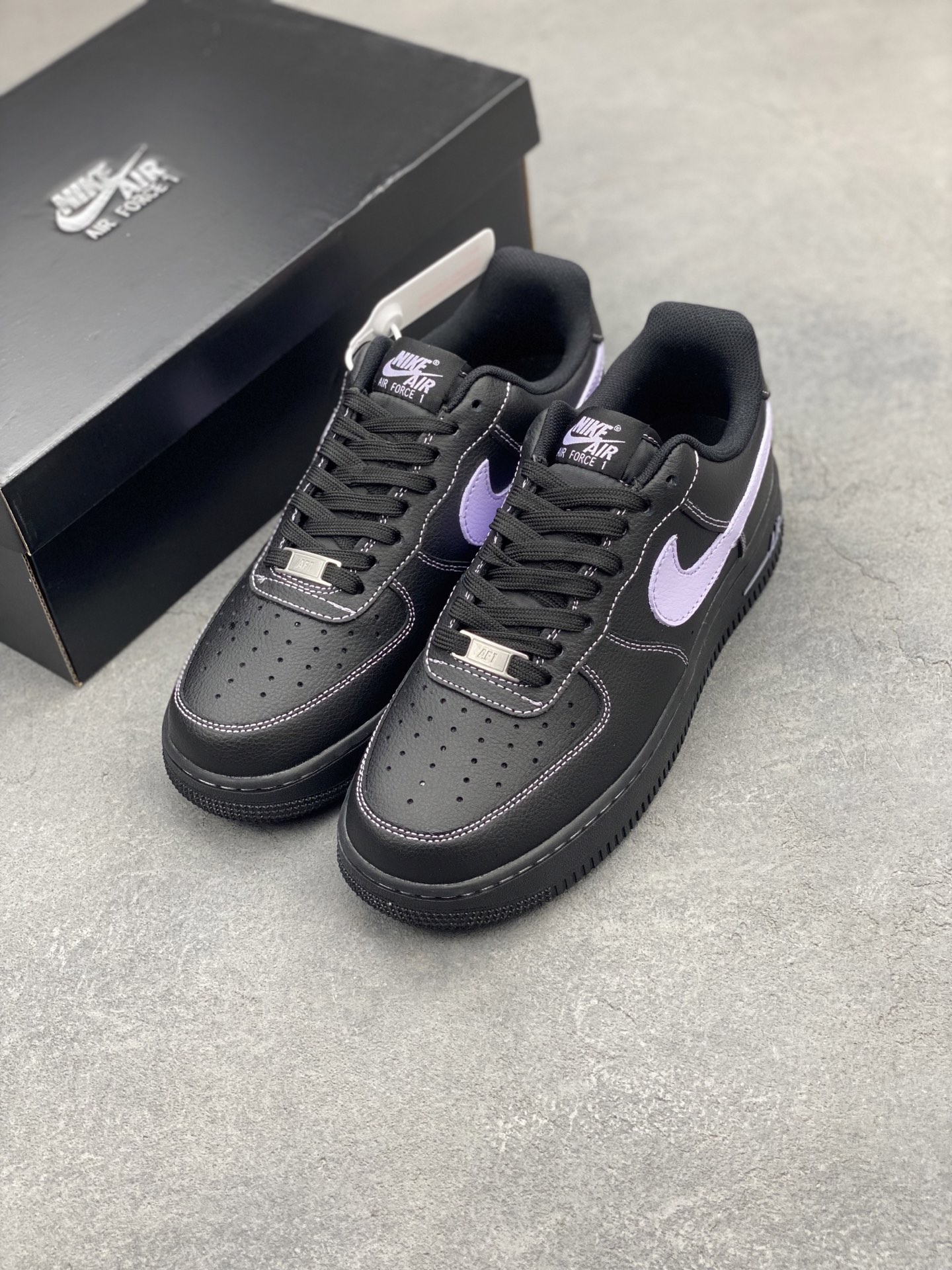 Nike Air Force 1 '07 Low Black/Purple Stitching Casual Sneakers HQ2037-001 9 i1744825074028 8264 0 7