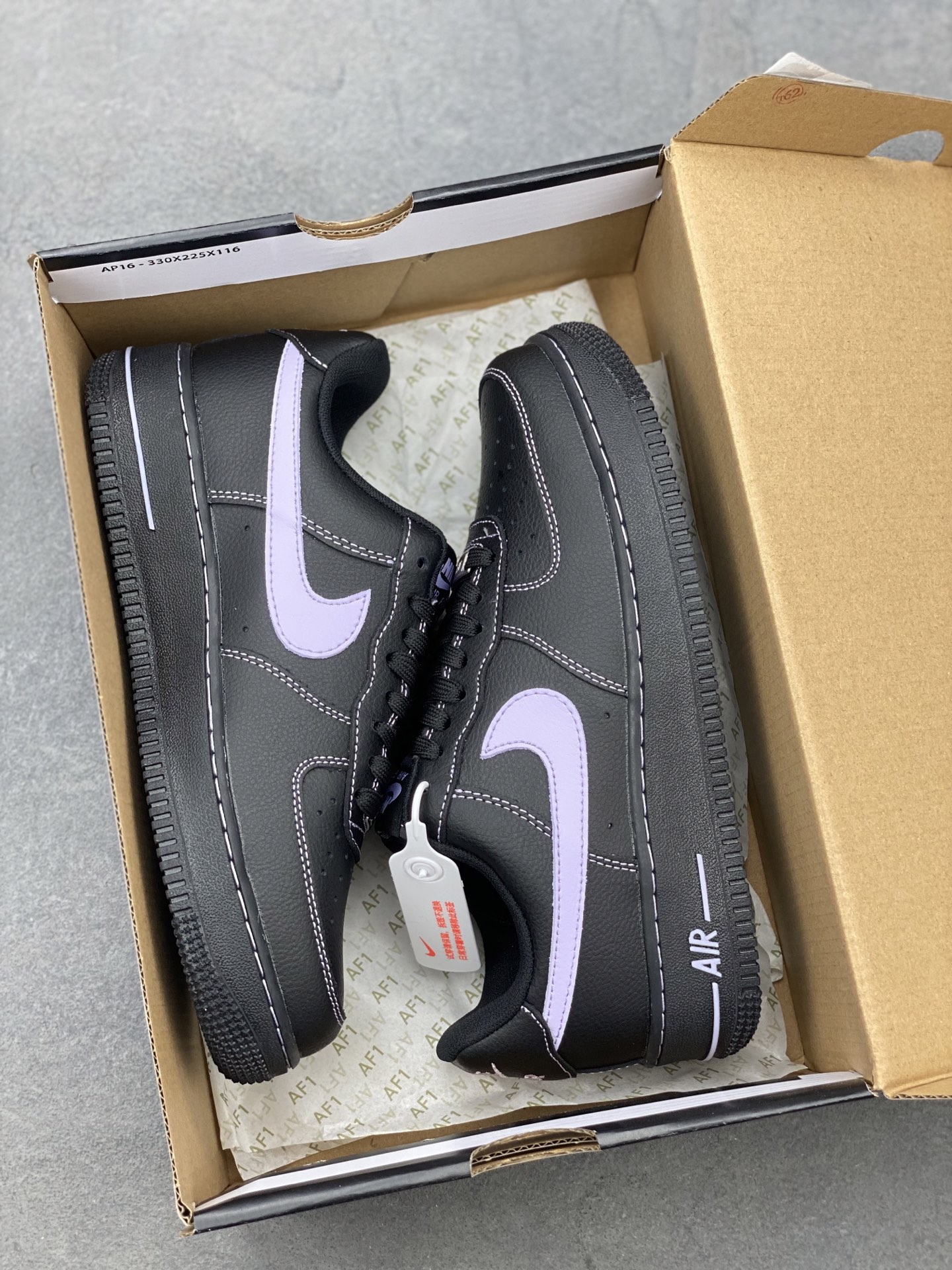 Nike Air Force 1 '07 Low Black/Purple Stitching Casual Sneakers HQ2037-001 10 i1744825074748 3863 0 8