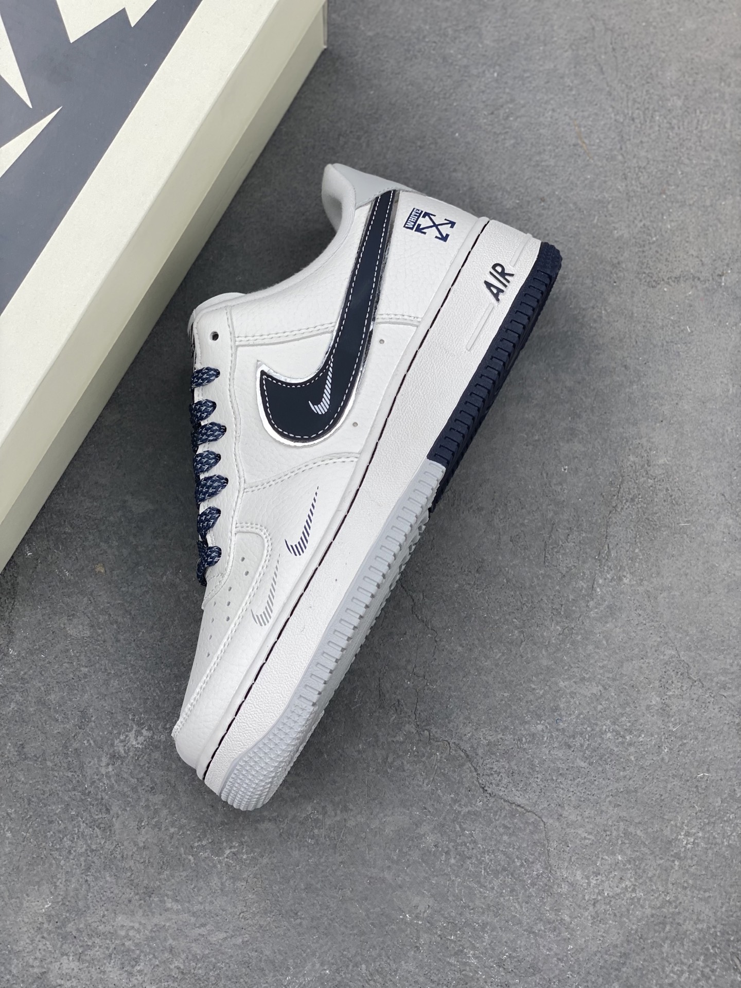 Nike Air Force 1 '07 Low White/Navy Casual Sneakers DQ6628-158 8 i1744825138192 2015 0 6