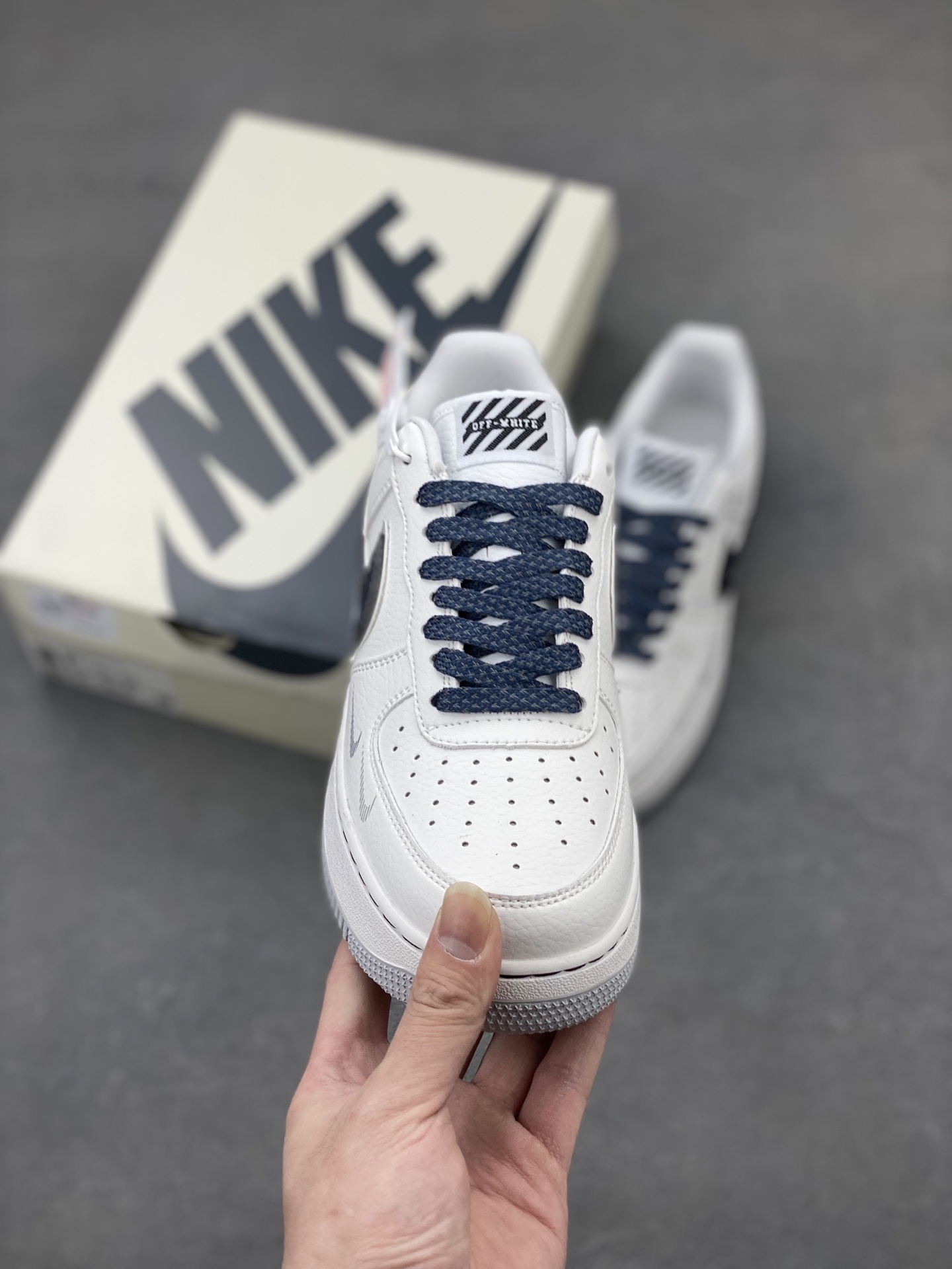 Nike Air Force 1 '07 Low White/Navy Casual Sneakers DQ6628-158 3 i1744825138846 1047 0 1