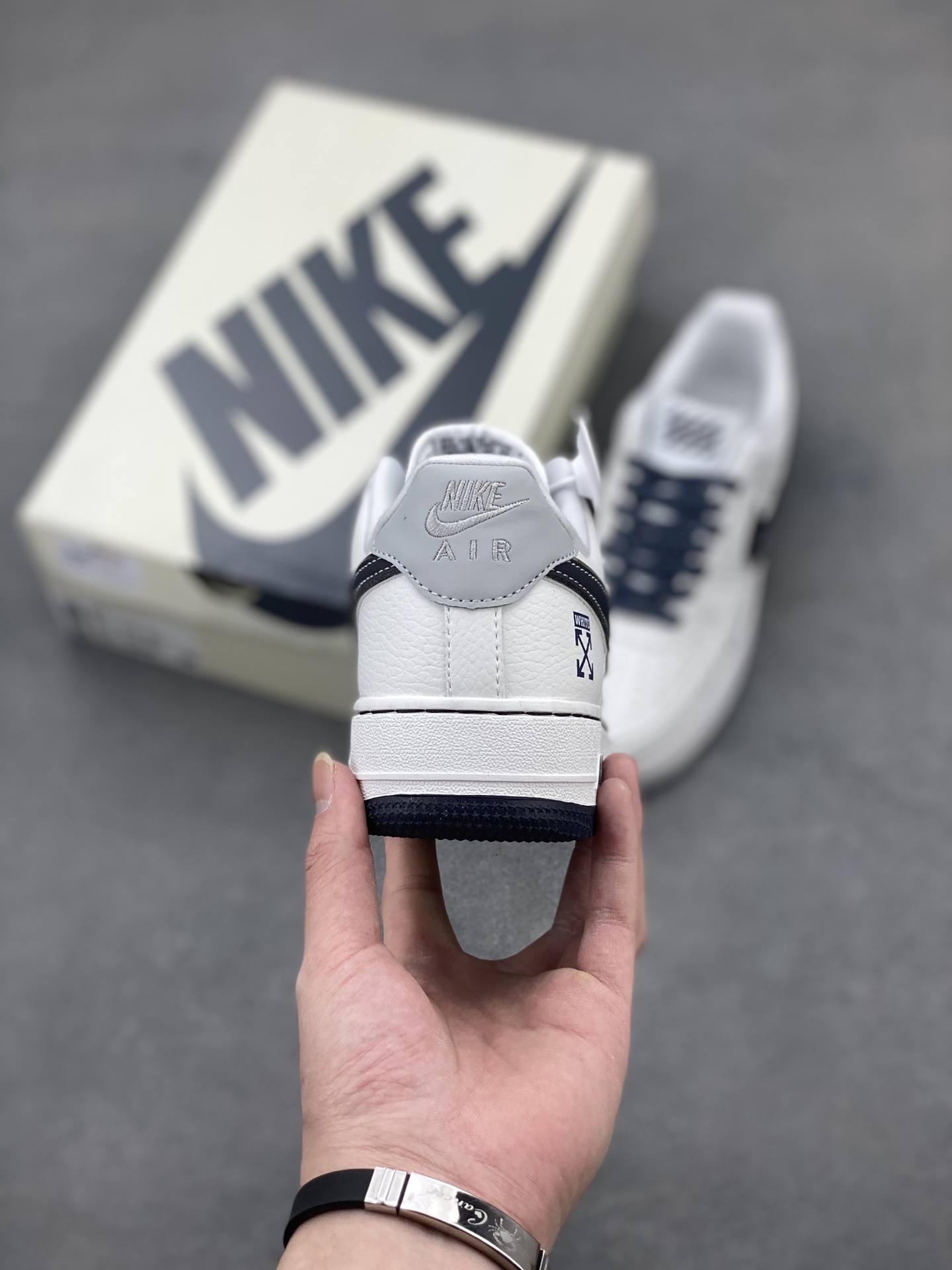 Nike Air Force 1 '07 Low White/Navy Casual Sneakers DQ6628-158 5 i1744825142671 2389 0 3