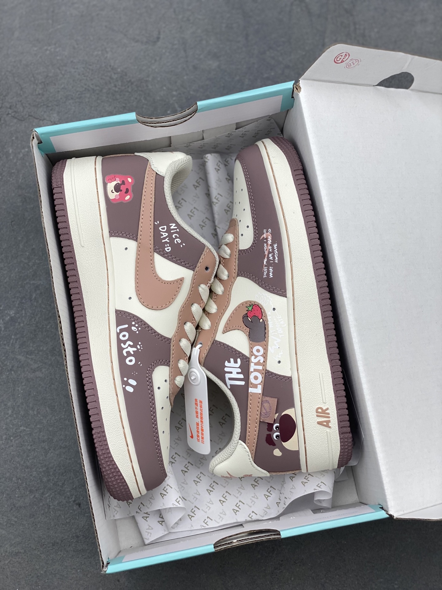 Nike Air Force 1 '07 Low 'Lotso' Custom Casual Sneakers 10 i1744825189189 1628 0 8