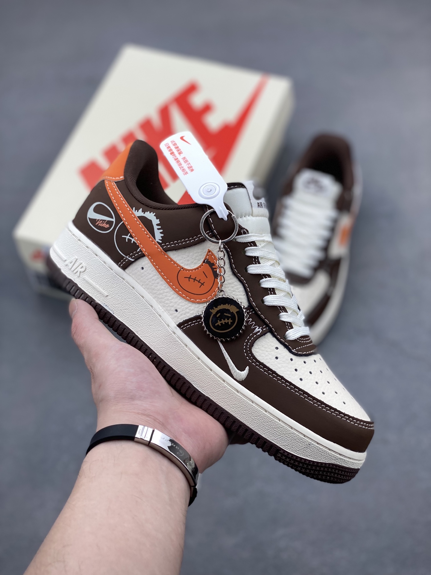 Nike Air Force 1 '07 Low Brown/Orange Stitch Sneakers - Limited Edition 2 i1745001969193 1025 0 0