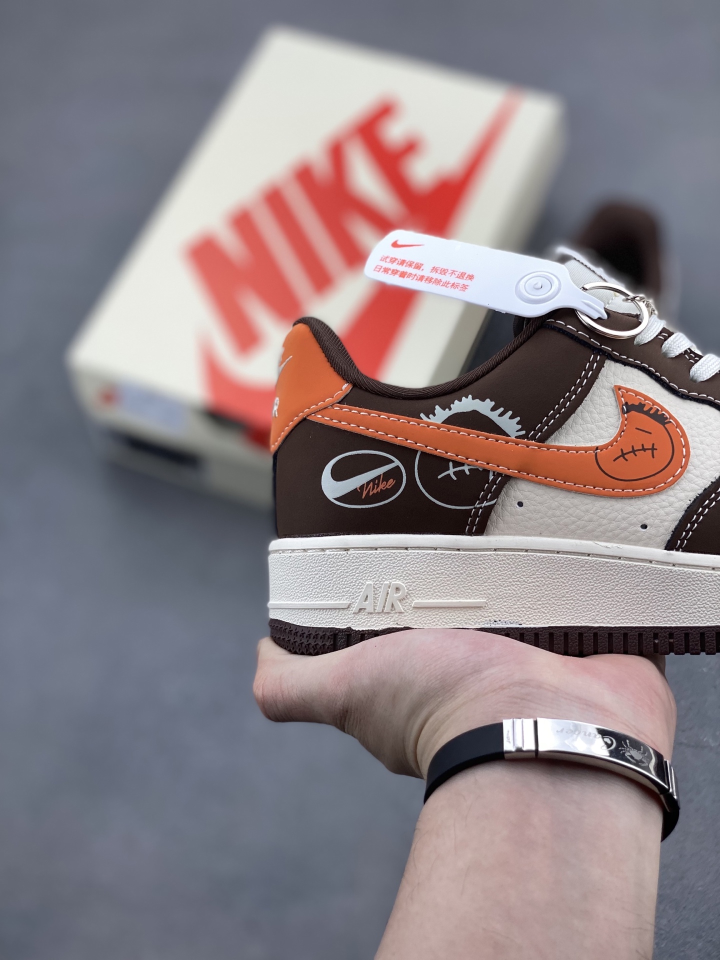 Nike Air Force 1 '07 Low Brown/Orange Stitch Sneakers - Limited Edition 6 i1745001971508 355 0 4