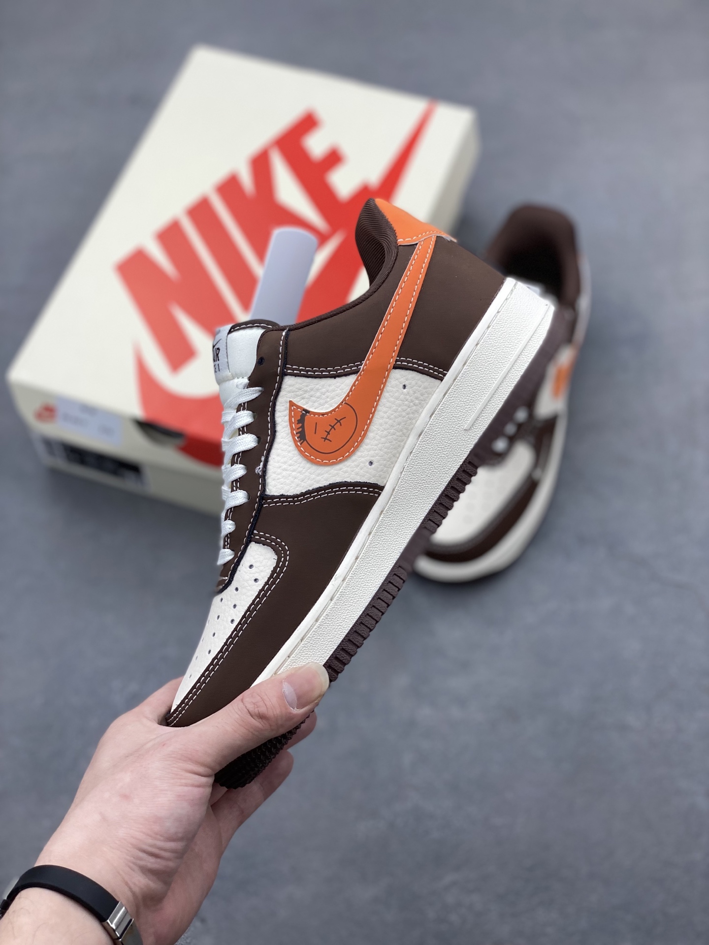 Nike Air Force 1 '07 Low Brown/Orange Stitch Sneakers - Limited Edition 4 i1745001976812 3283 0 2