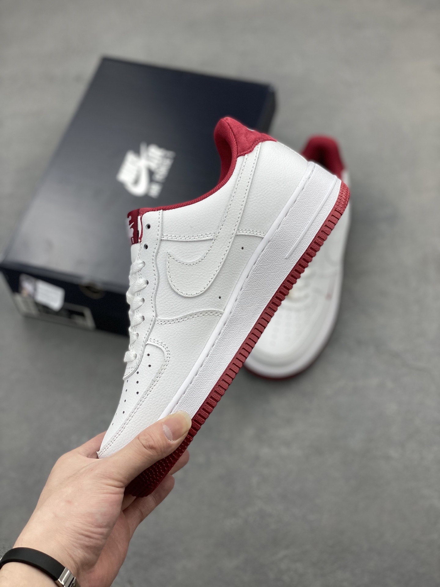 Nike Air Force 1 Low White Maroon Casual Shoes HM9483-100 Sneakers 4 i1745002062963 8980 0 2