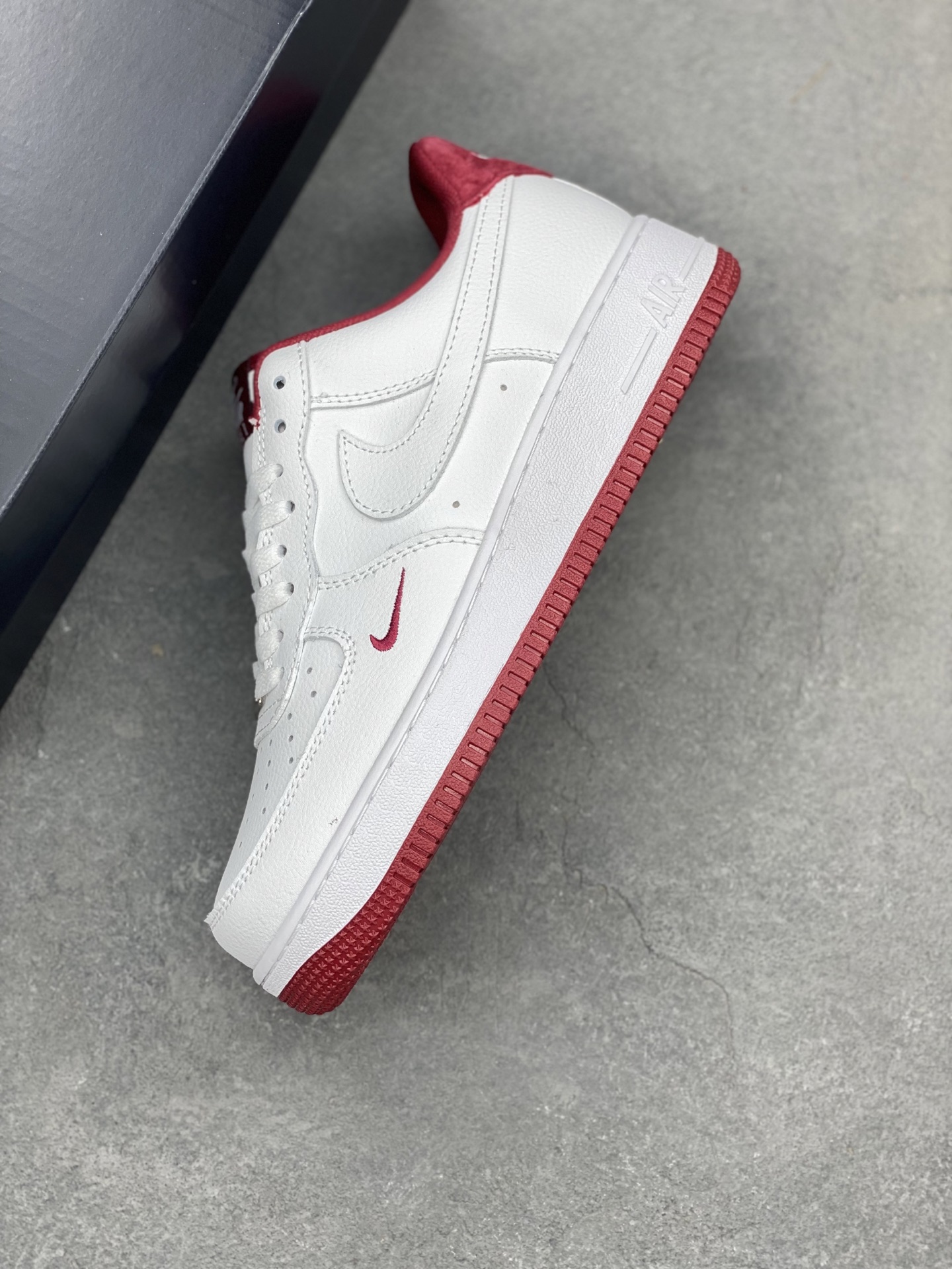 Nike Air Force 1 Low White Maroon Casual Shoes HM9483-100 Sneakers 8 i1745002063867 1442 0 6