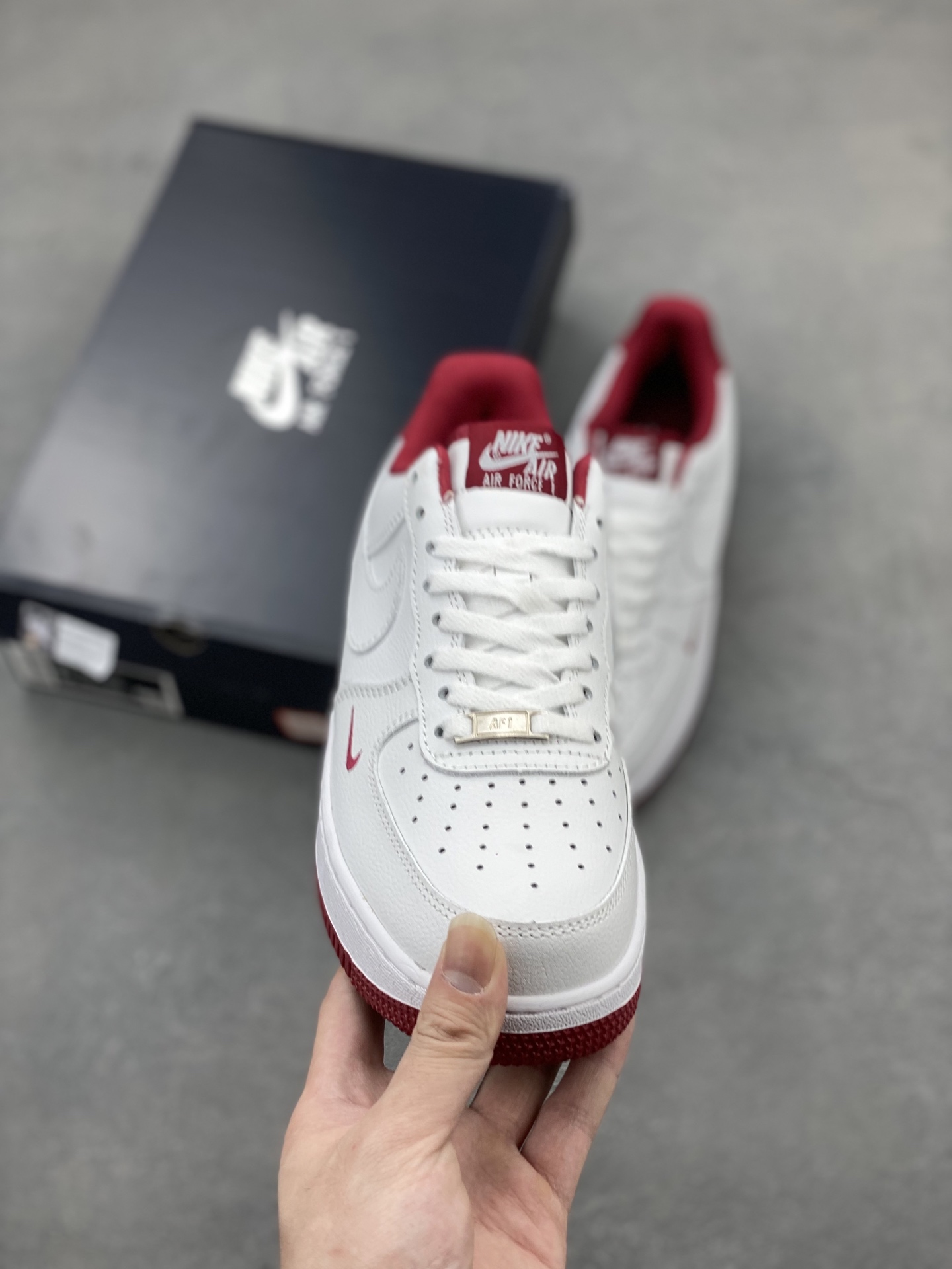 Nike Air Force 1 Low White Maroon Casual Shoes HM9483-100 Sneakers 3 i1745002064569 129 0 1