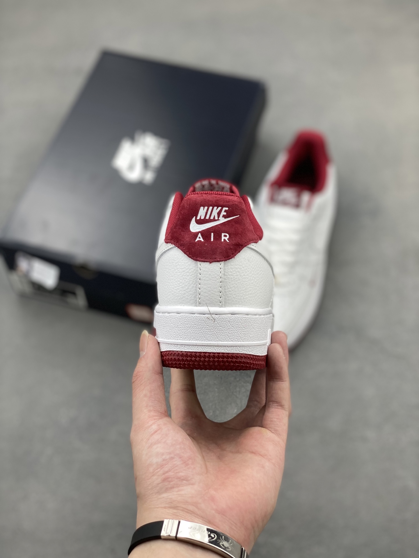 Nike Air Force 1 Low White Maroon Casual Shoes HM9483-100 Sneakers 5 i1745002065447 5427 0 3