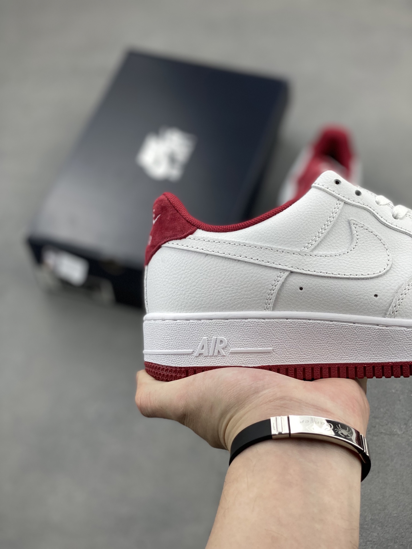 Nike Air Force 1 Low White Maroon Casual Shoes HM9483-100 Sneakers 6 i1745002067765 9072 0 4