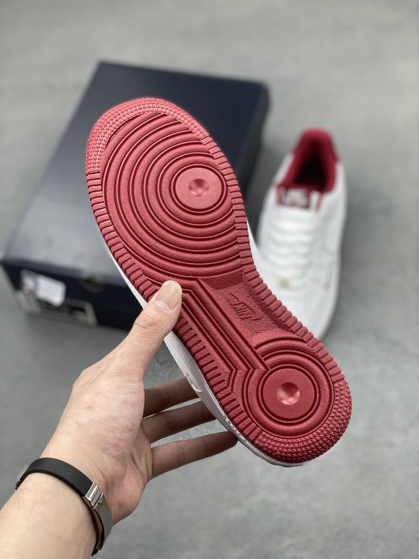 Nike Air Force 1 Low White Maroon Casual Shoes HM9483-100 Sneakers 7 i1745002068466 3186 0 5