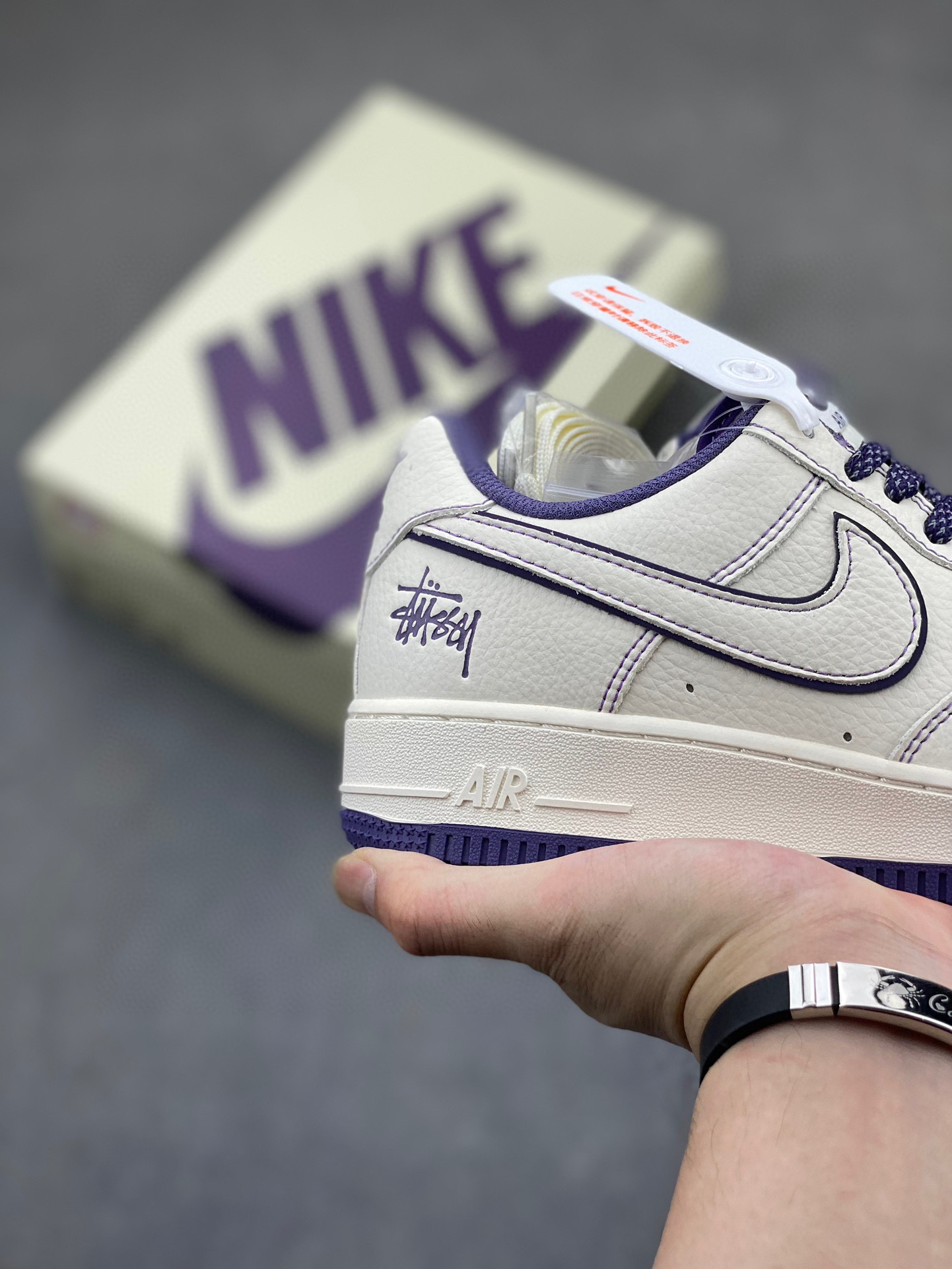 Stussy x Nike Air Force 1 Low Purple Pulse Reflective Sneakers 6 i1745003081283 5579 0 4