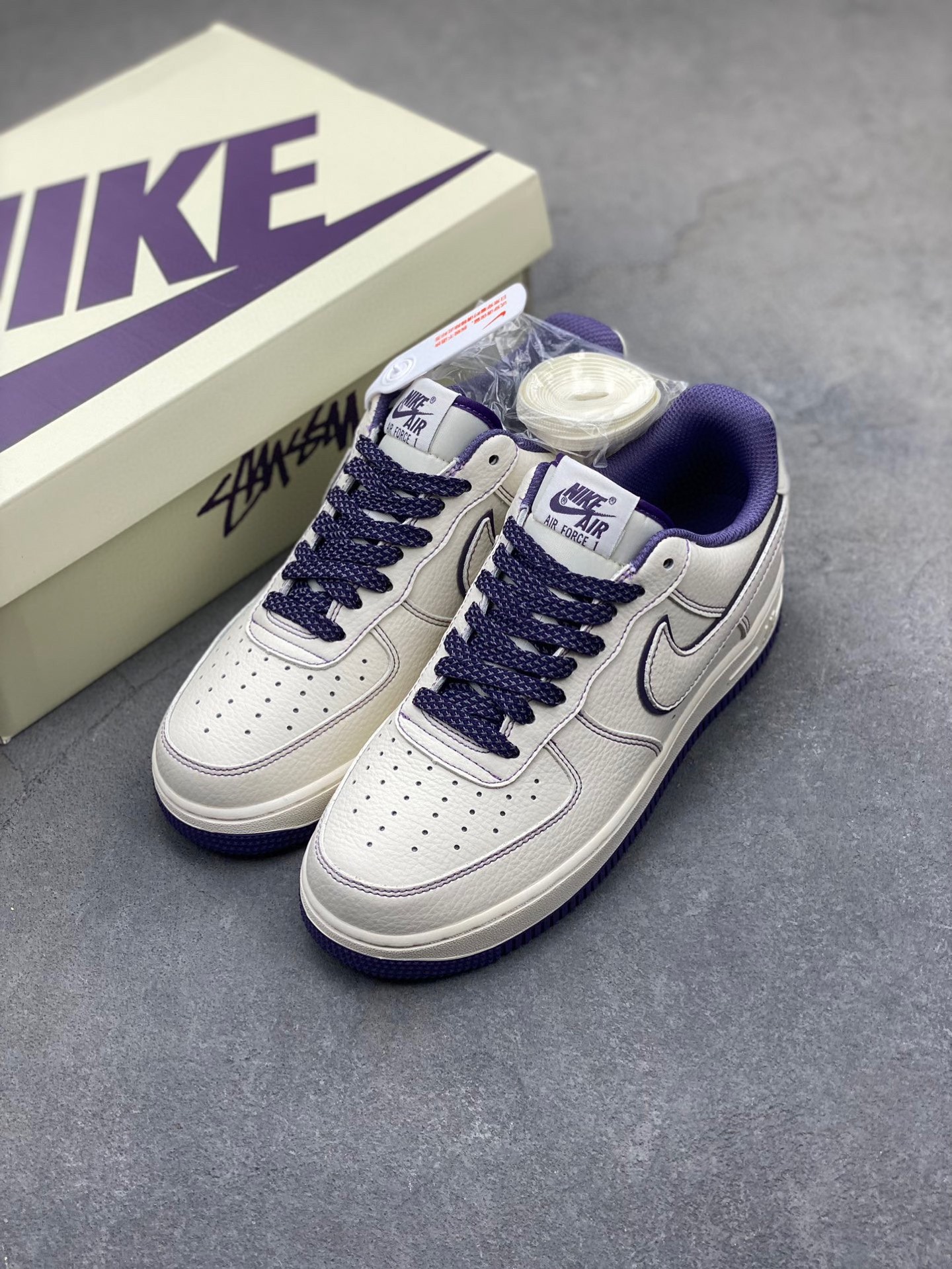 Stussy x Nike Air Force 1 Low Purple Pulse Reflective Sneakers 9 i1745003081711 9097 0 7