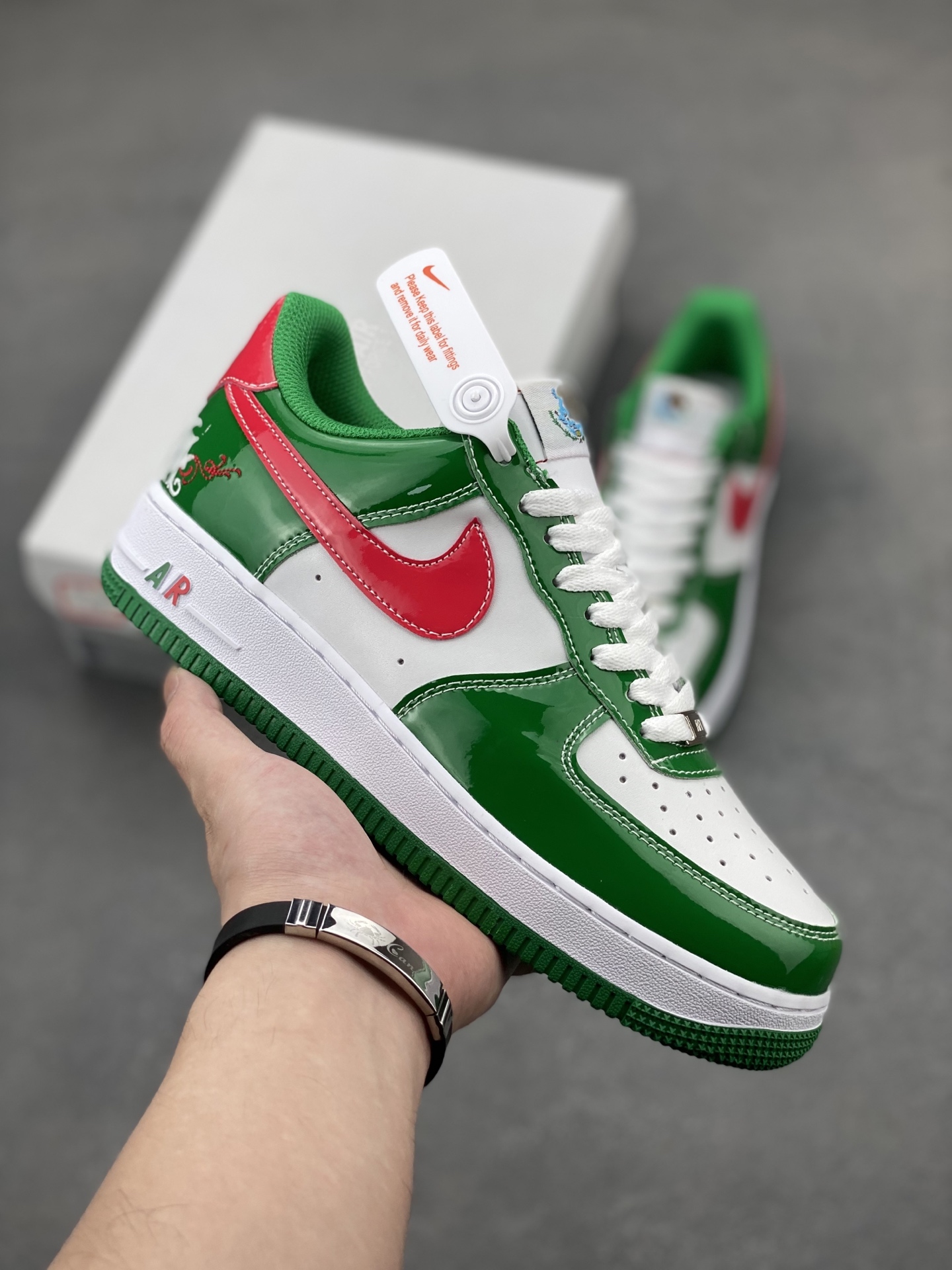 Nike Air Force 1 '07 Green Red Custom Edition - Limited Sizes 2 i1745170207107 6263 0 0