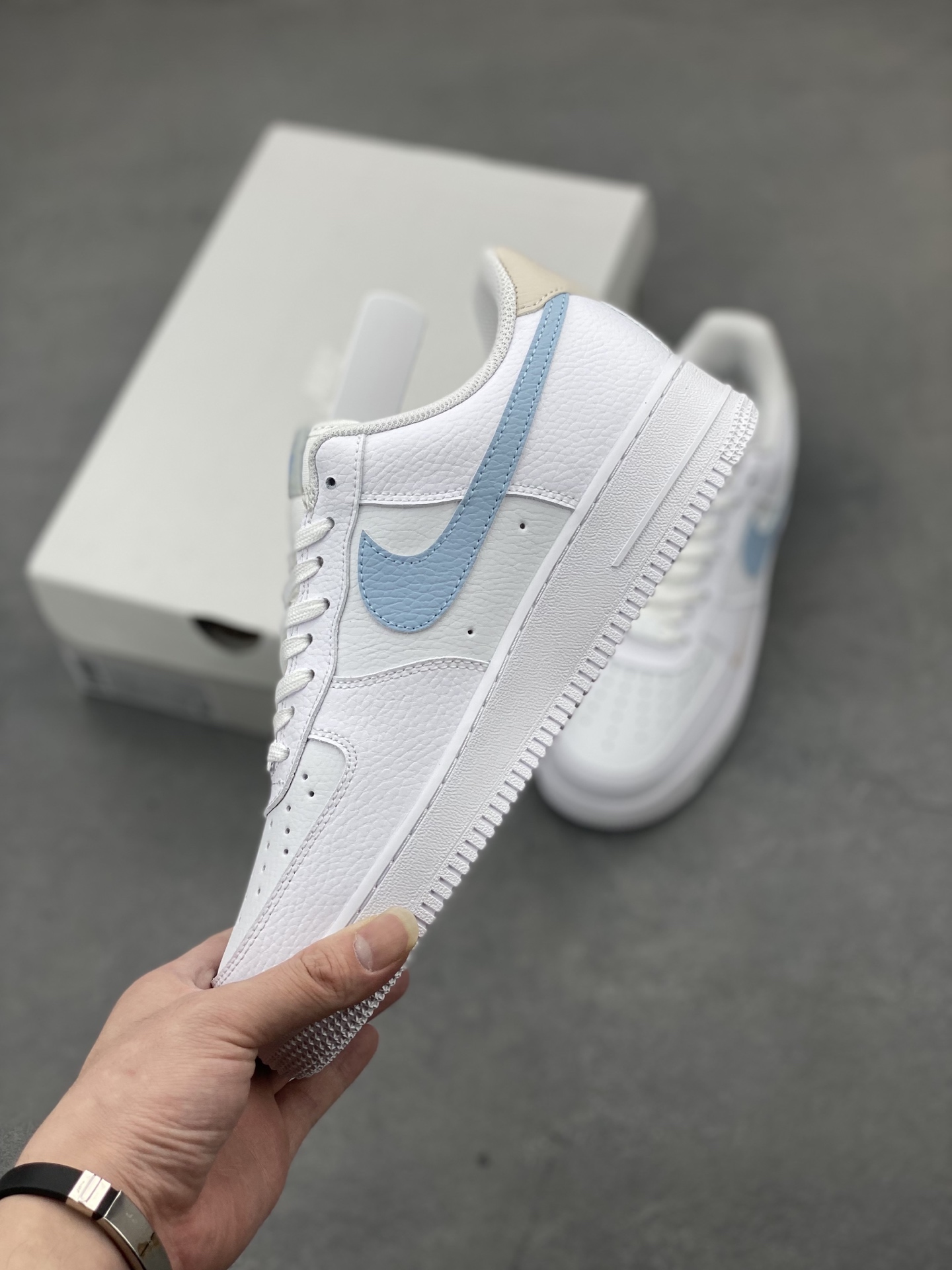 Nike Air Force 1 '07 Low White/Blue Stitch Sneakers HF0022-100 Limited Edition 4 i1745437351353 9123 0 2