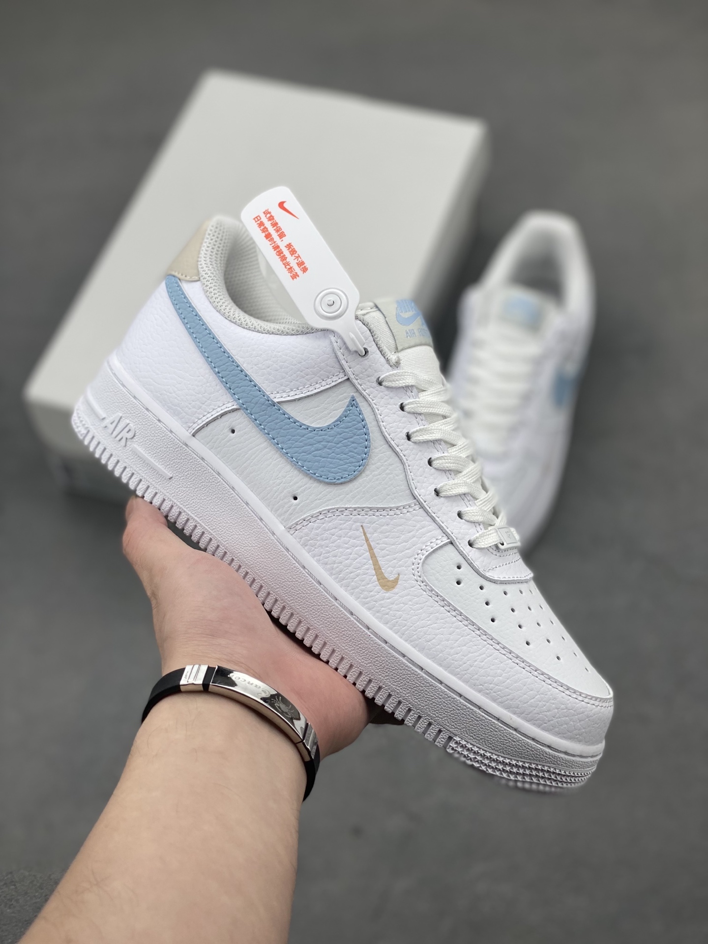 Nike Air Force 1 '07 Low White/Blue Stitch Sneakers HF0022-100 Limited Edition 2 i1745437351457 4633 0 0
