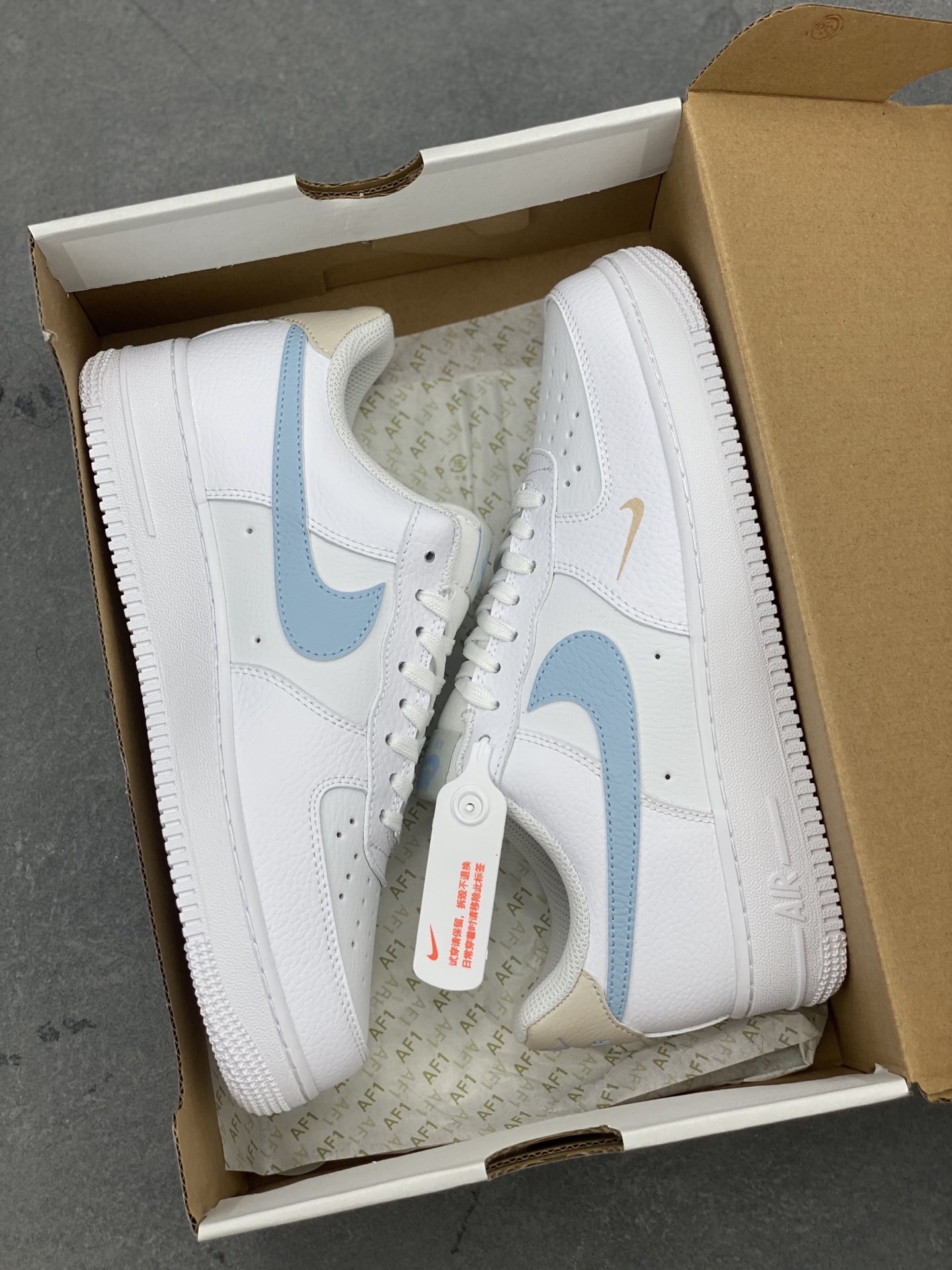 Nike Air Force 1 '07 Low White/Blue Stitch Sneakers HF0022-100 Limited Edition 10 i1745437354943 1807 0 8