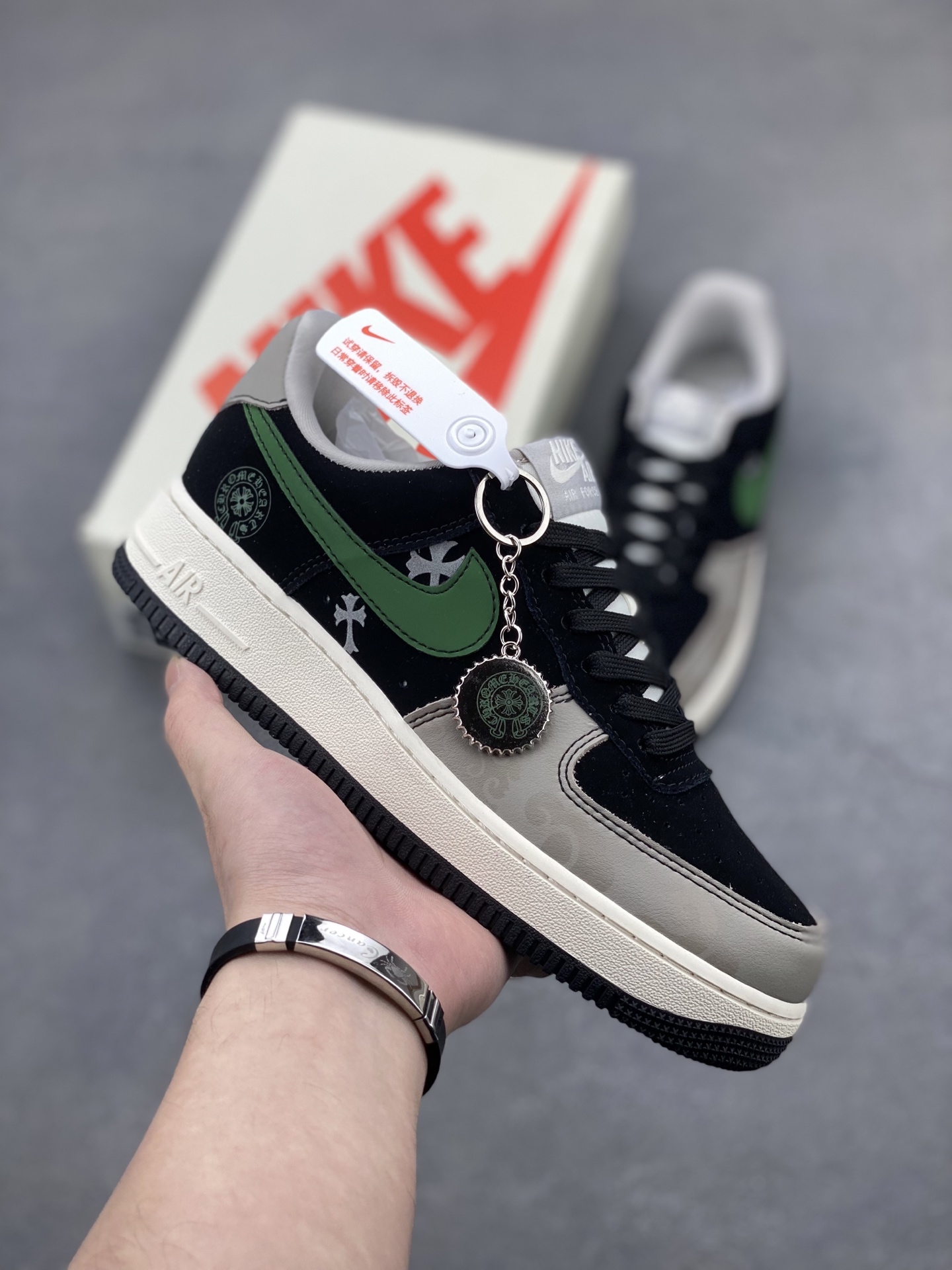 Nike Air Force 1 '07 Low Chrome Hearts Black Green Casual Shoes 2 i1745607766717 3392 0 0