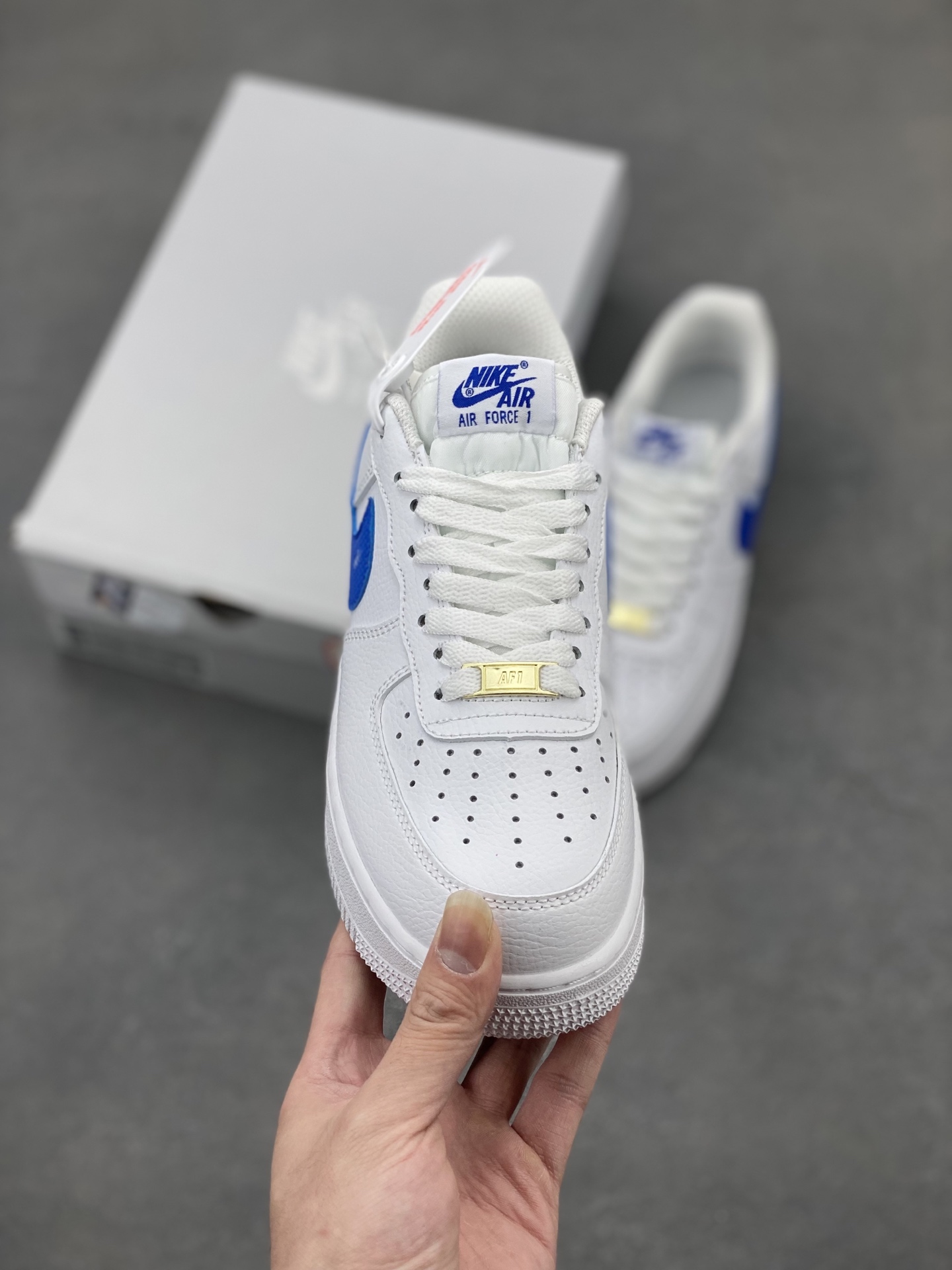 Nike Air Force 1 Low White Blue Leather Sneakers DM2845-100 3 i1745608473972 3223 0 1