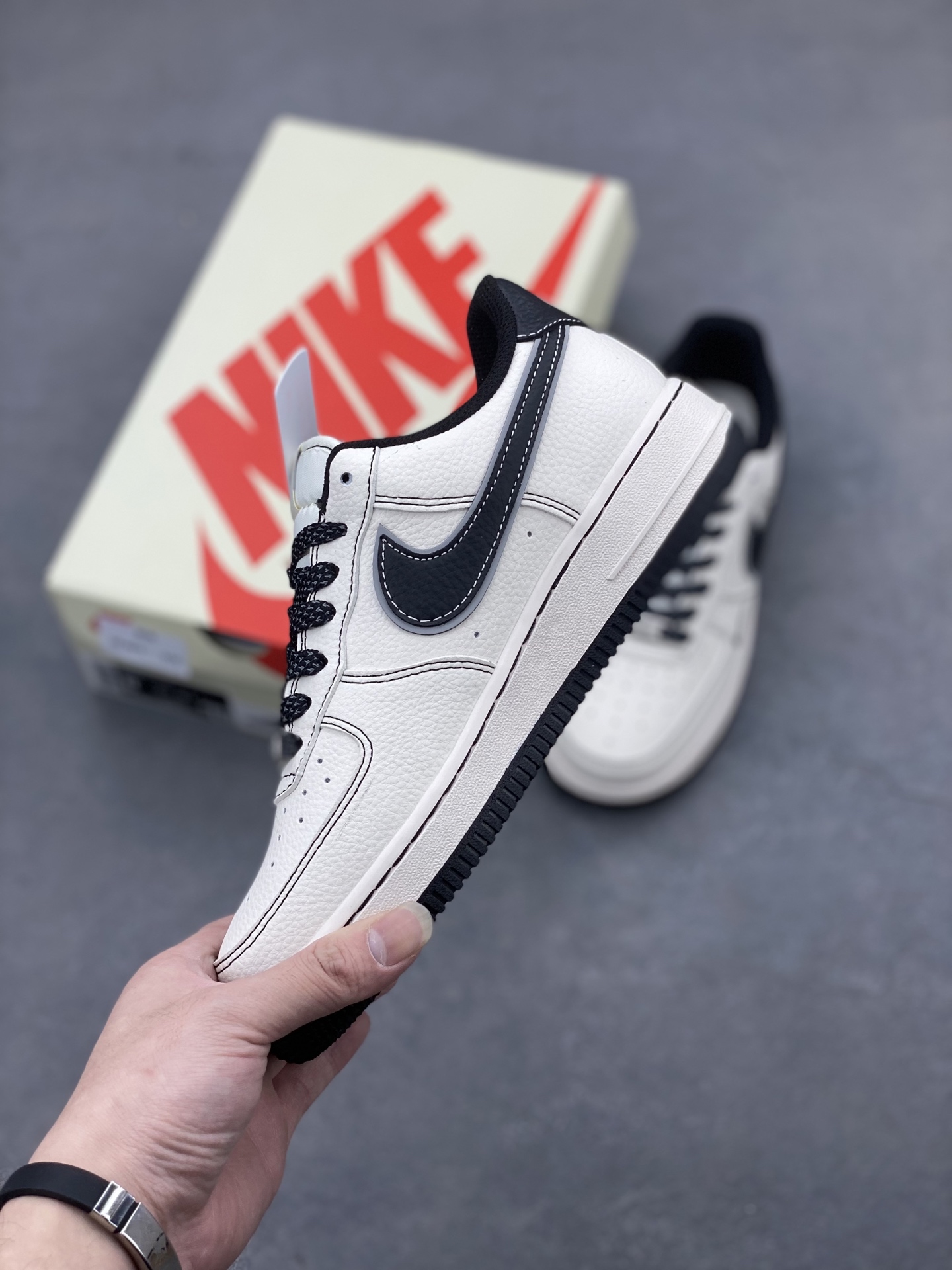 Nike Air Force 1 '07 Low Stussy Collab Sneakers - Black Stitch Edition 4 i1745695453370 2422 0 2