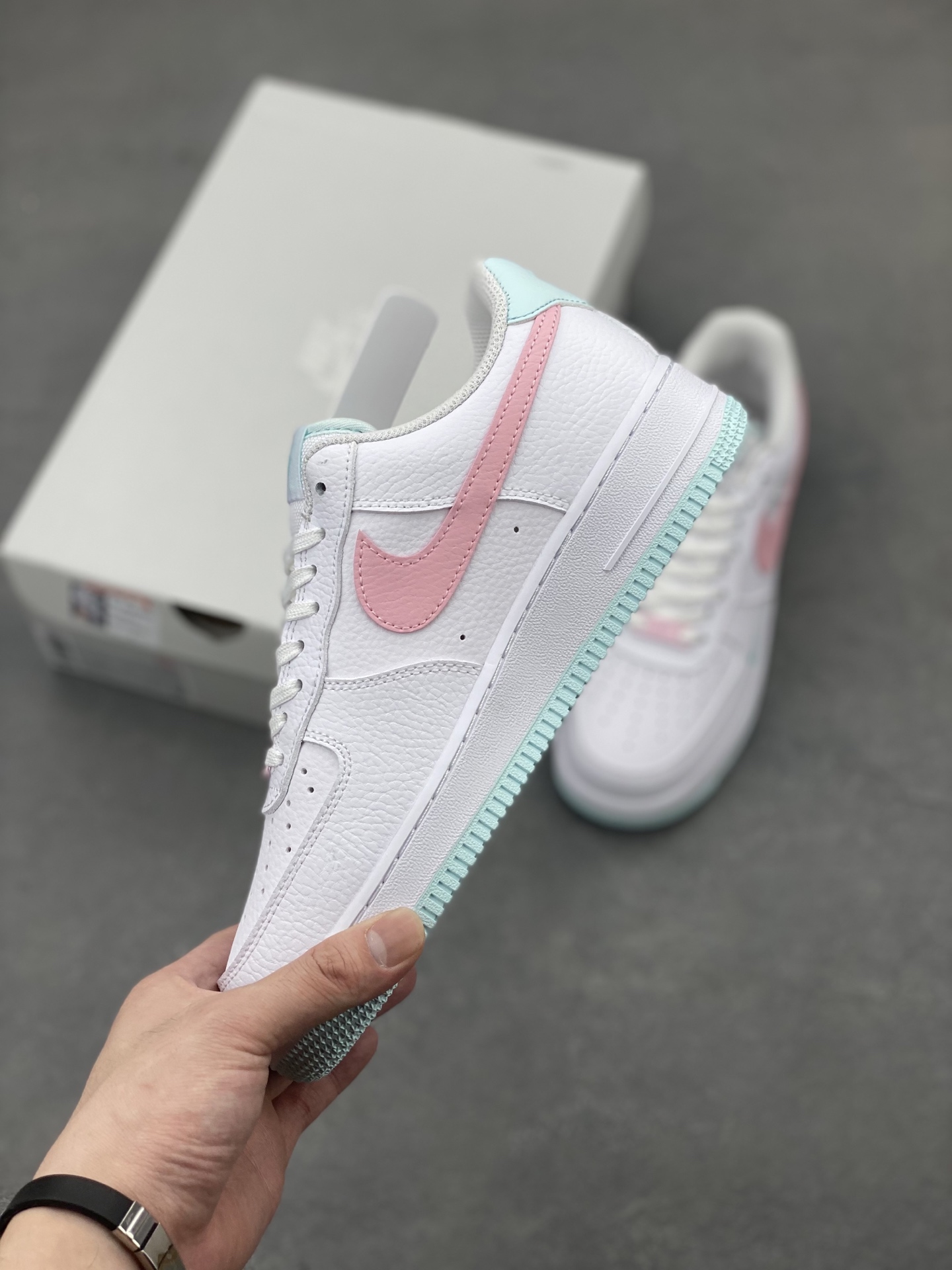 Nike Air Force 1 '07 Low Casual Sneakers - White/Pink/Mint - Limited Edition 4 i1746297359568 7201 0 2