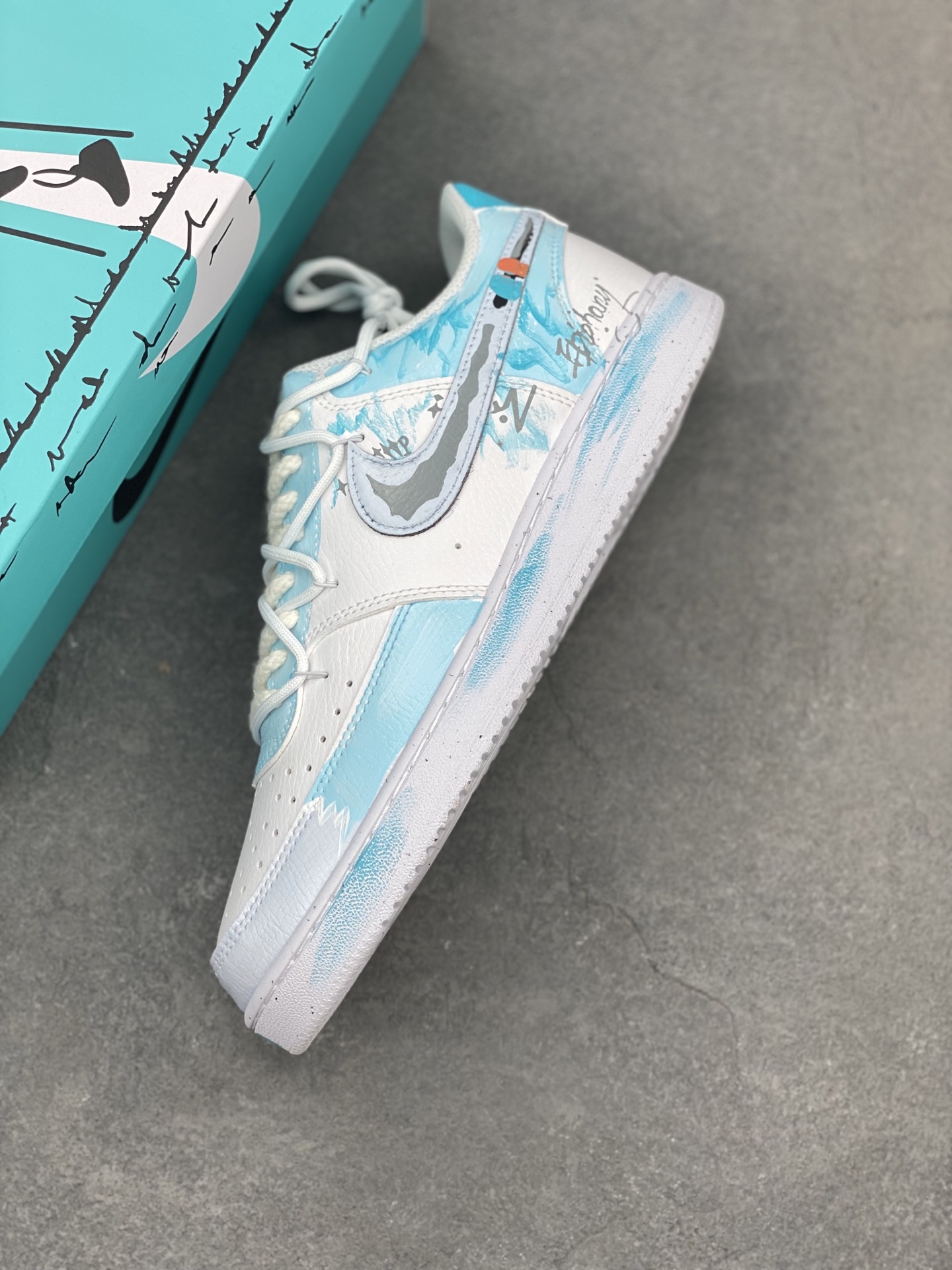 Nike Court Vision Low 'Dream Galaxy' Custom Sneakers - Hand-Painted Graffiti 8 i1746639940398 3664 0 6