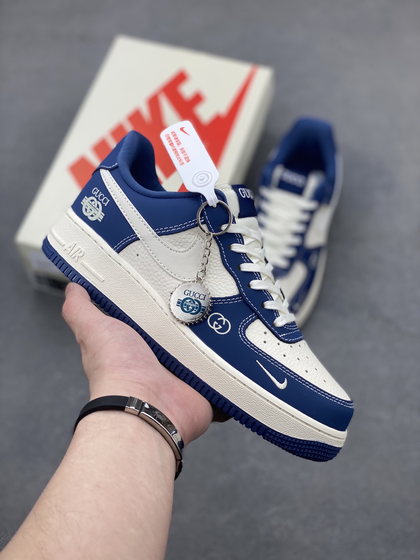 Nike Air Force 1 '07 Low Gucci Collab Sneakers - Sea Blue Limited Edition 2 i1746736284986 7749 0 0