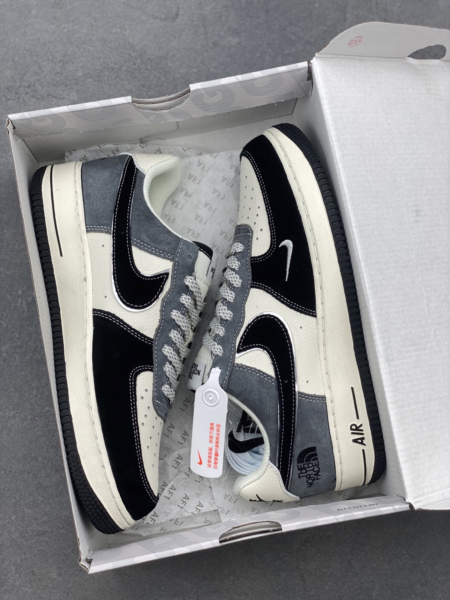 Nike Air Force 1 '07 Low x The North Face Black Beige Gray Sneakers 10 i1746736821612 6390 0 8