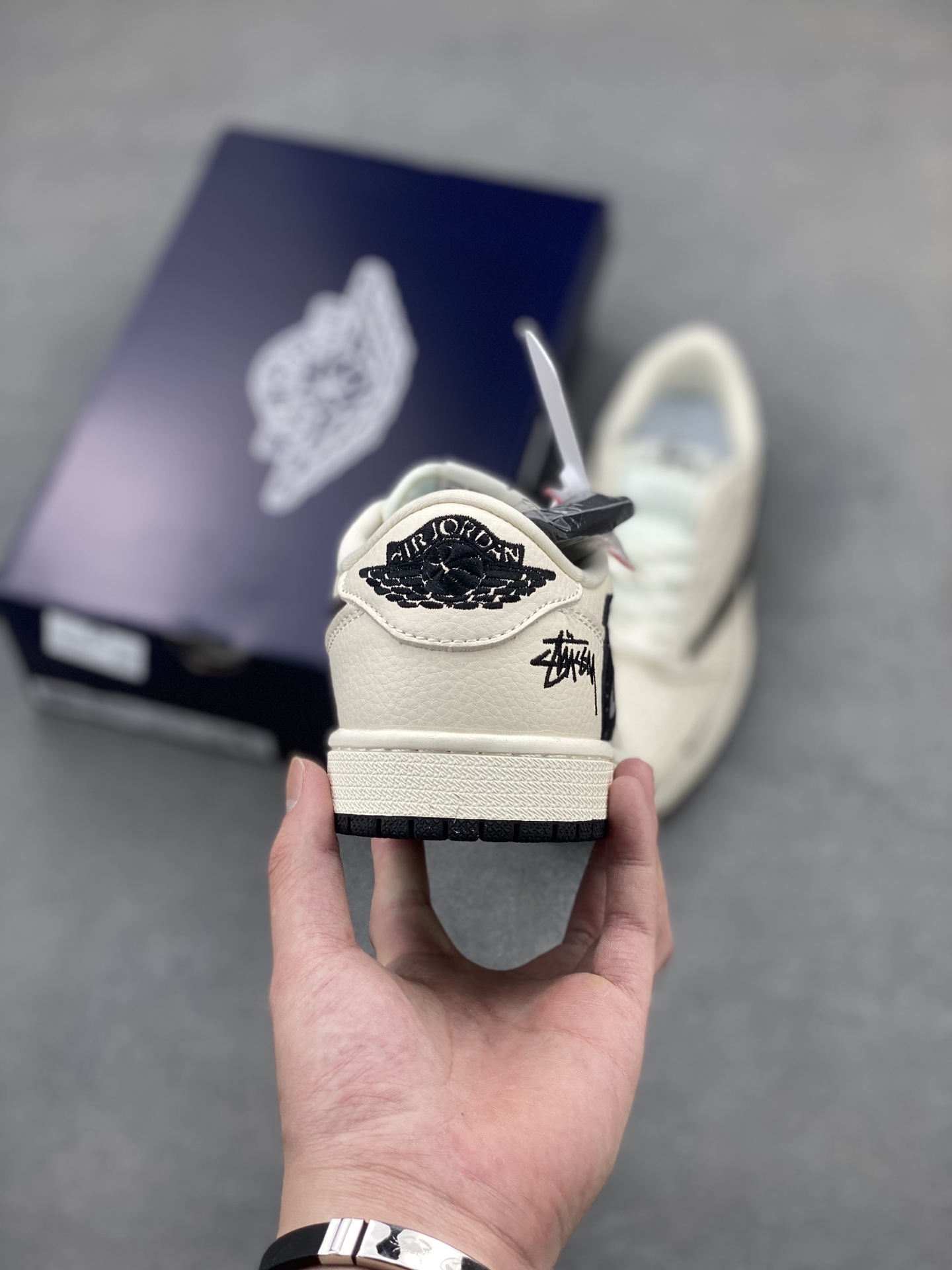 Nike Air Jordan 1 Low x Travis Scott x Stussy 'White Black' Sneakers 4 i1746737736468 9809 0 3