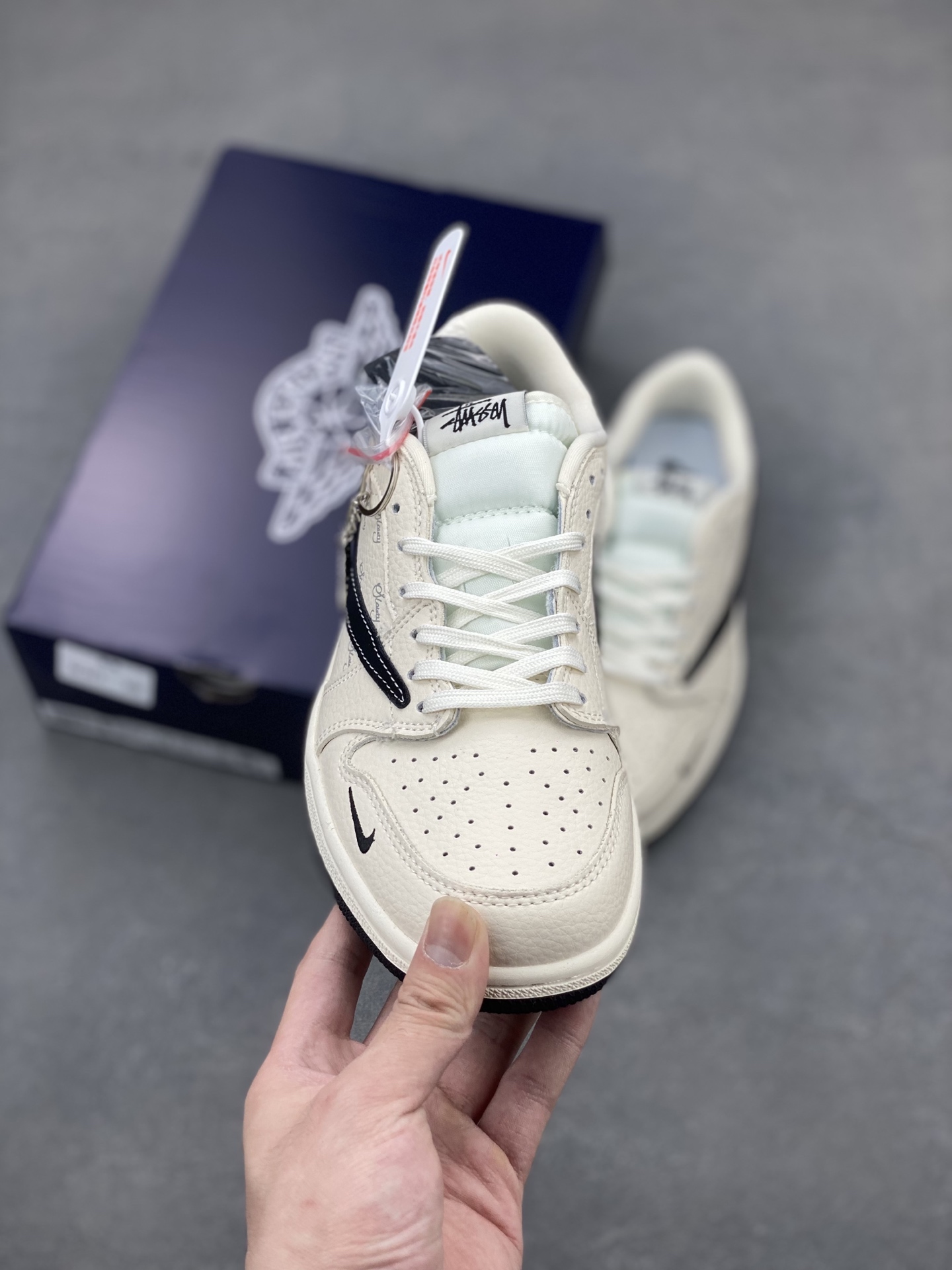 Nike Air Jordan 1 Low x Travis Scott x Stussy 'White Black' Sneakers 2 i1746737745239 3710 0 1