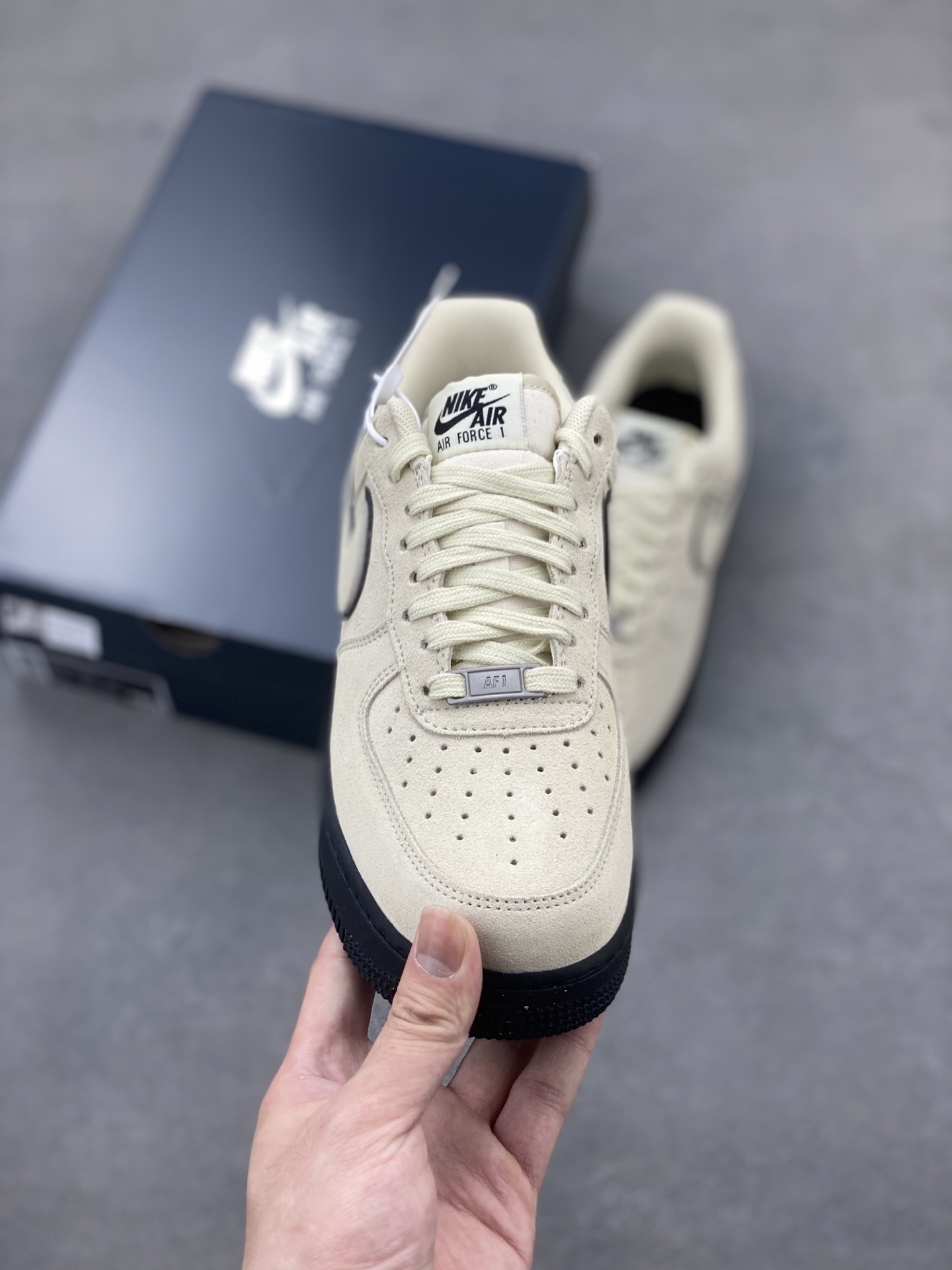 Nike Air Force 1 Low '07 Custom Beige/Black Casual Sneakers - HQ1966-200 3 i1746815462418 8316 0 1