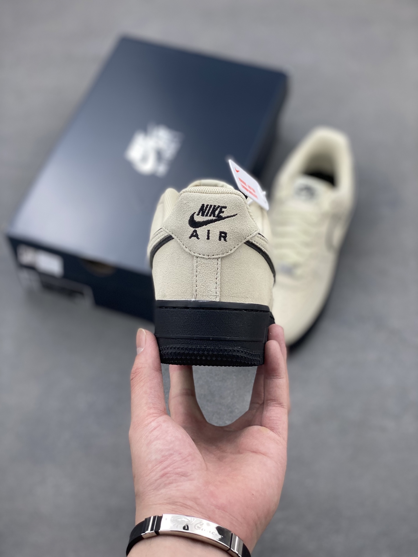 Nike Air Force 1 Low '07 Custom Beige/Black Casual Sneakers - HQ1966-200 5 i1746815462421 946 0 3