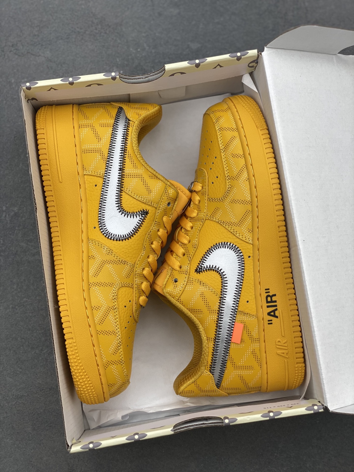 Nike Air Force 1 '07 Low Goyard Custom Yellow Silver Shoes Limited 10 i1746905537519 765 0 8