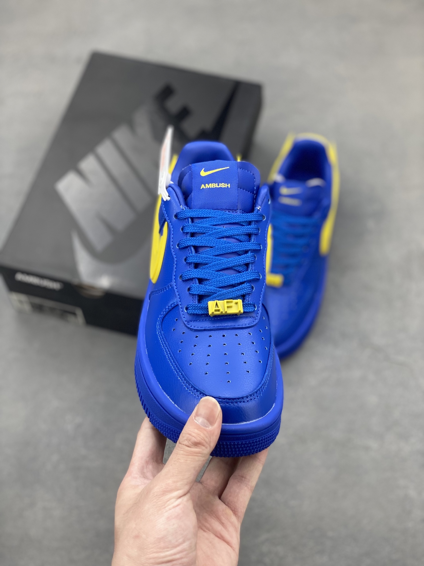 Nike Air Force 1 Low x AMBUSH Blue Yellow Sneakers with Original Box 3 i1746905832898 8609 0 1