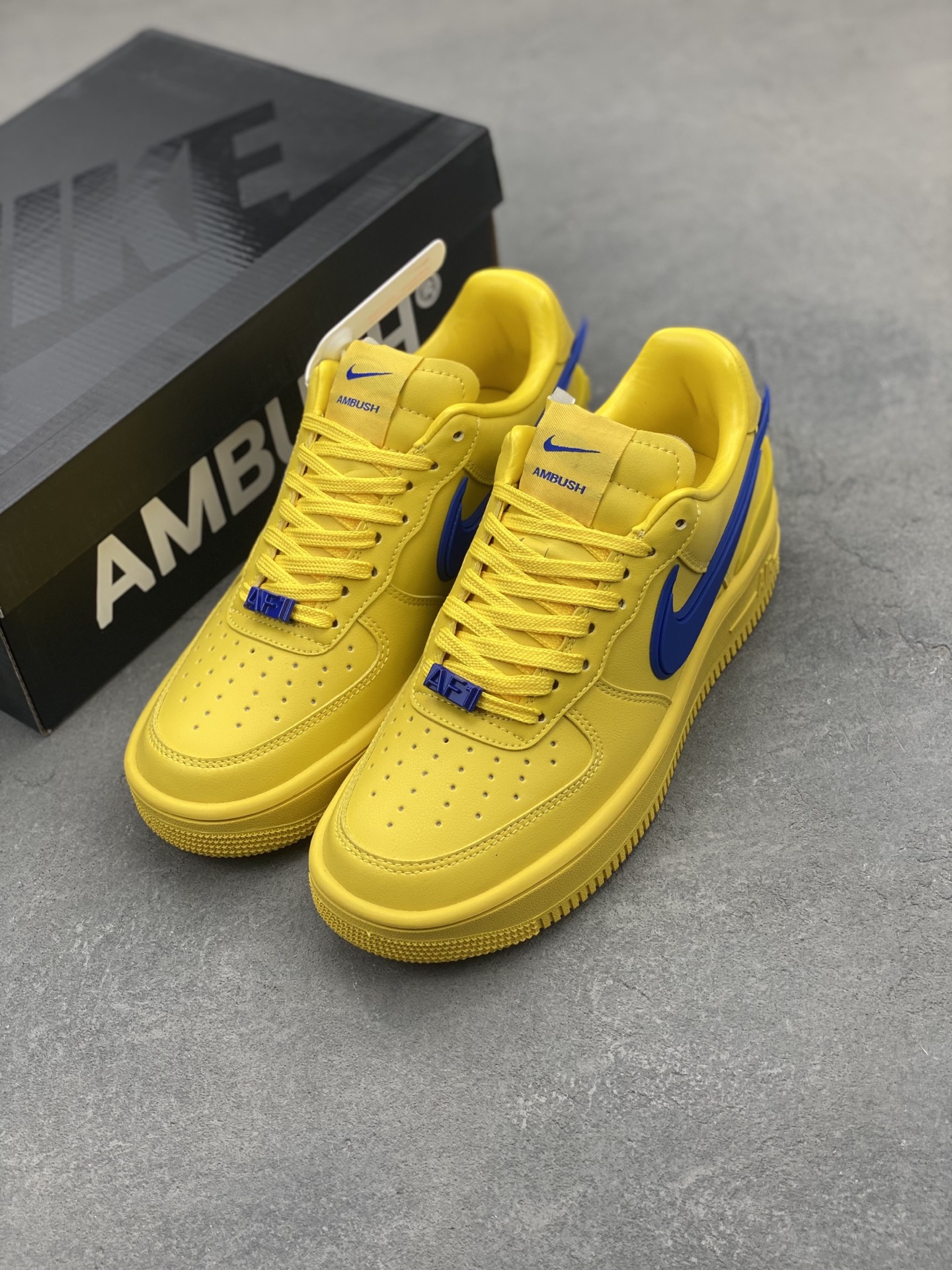 Nike Air Force 1 Low x AMBUSH Yellow Blue Sneakers with Air Cushion Sole 9 i1746906062355 1071 0 7