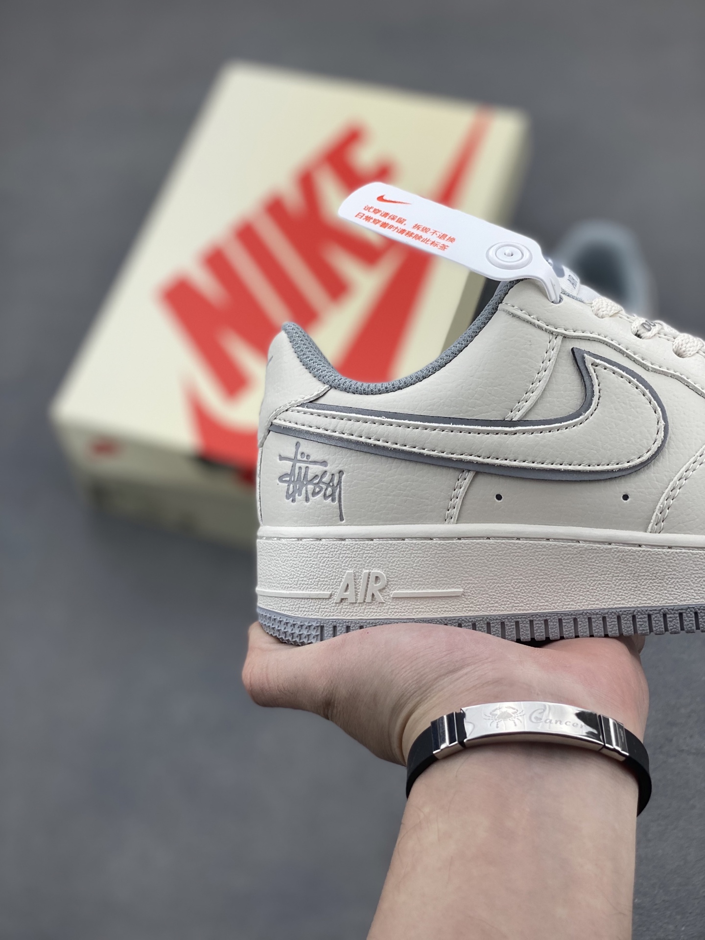 Stussy x Nike Air Force 1 Low, Reflective Casual Sneakers 6 i1746993268135 9407 0 4