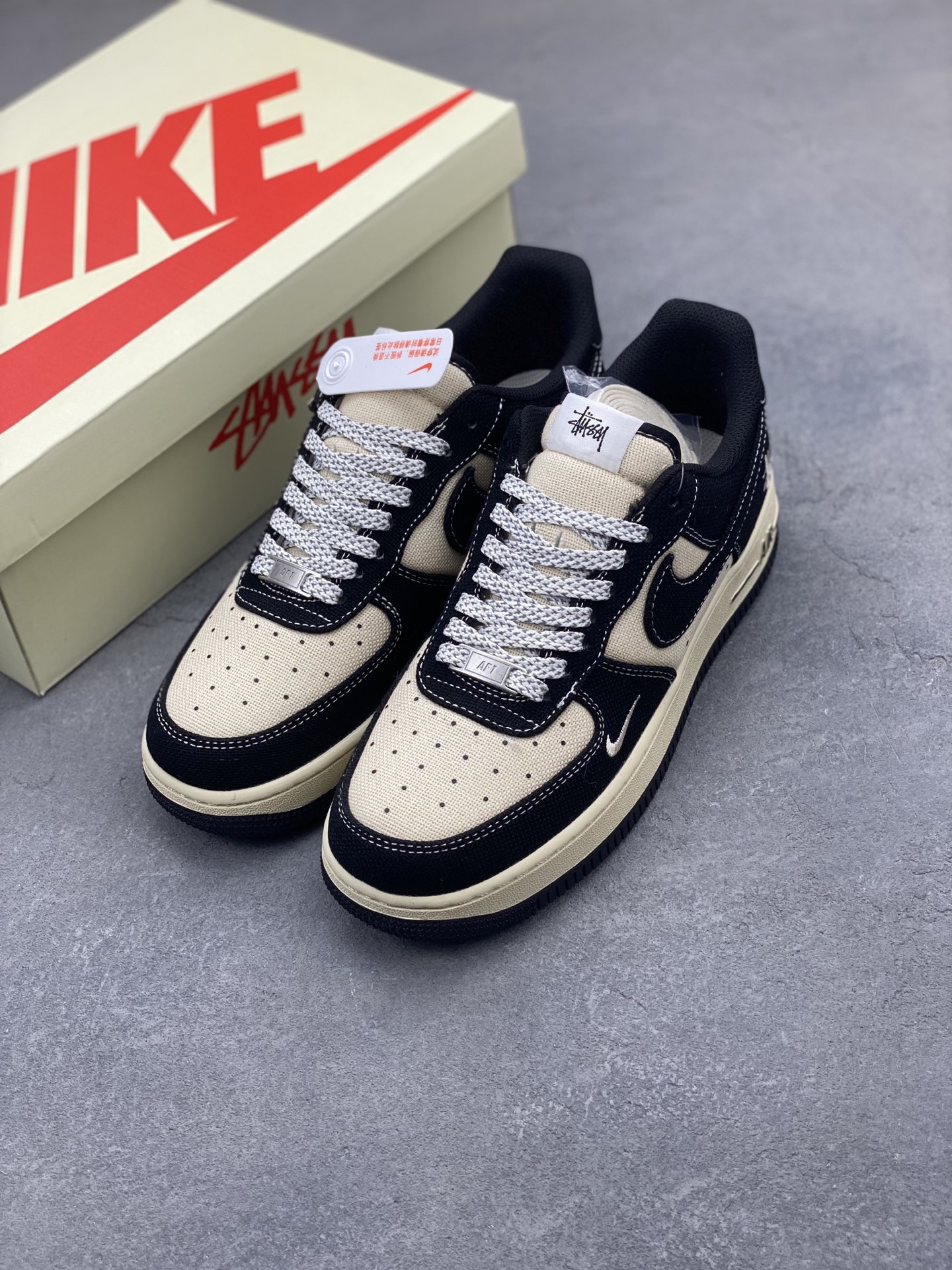 Nike Air Force 1 '07 Low Black/Cream Limited Edition Sneakers 9 i1746993798958 9759 0 7