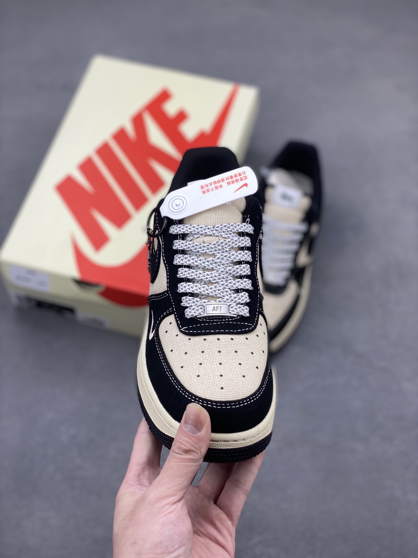 Nike Air Force 1 '07 Low Black/Cream Limited Edition Sneakers 3 i1746993799446 8917 0 1