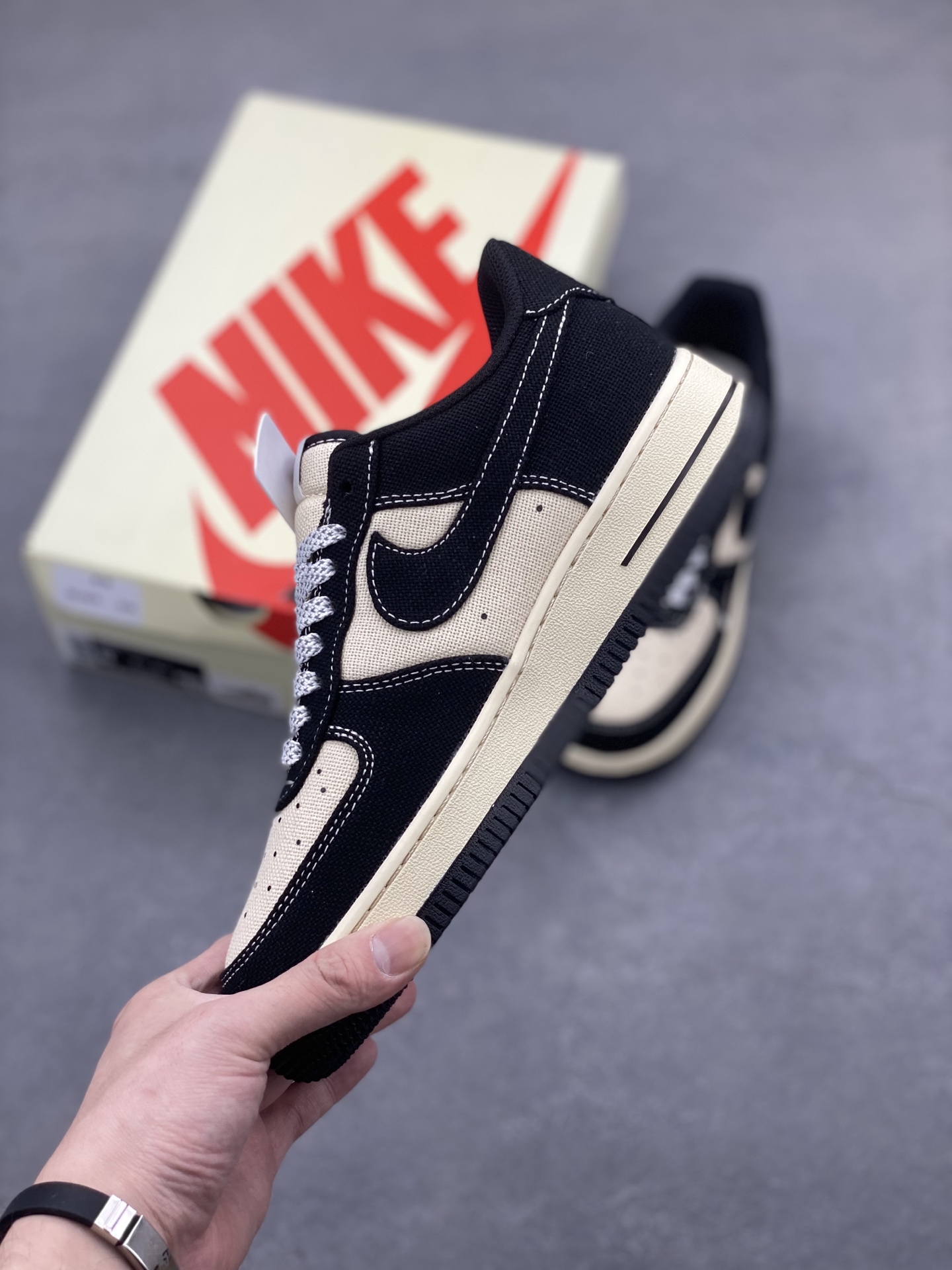 Nike Air Force 1 '07 Low Black/Cream Limited Edition Sneakers 4 i1746993799488 2080 0 2