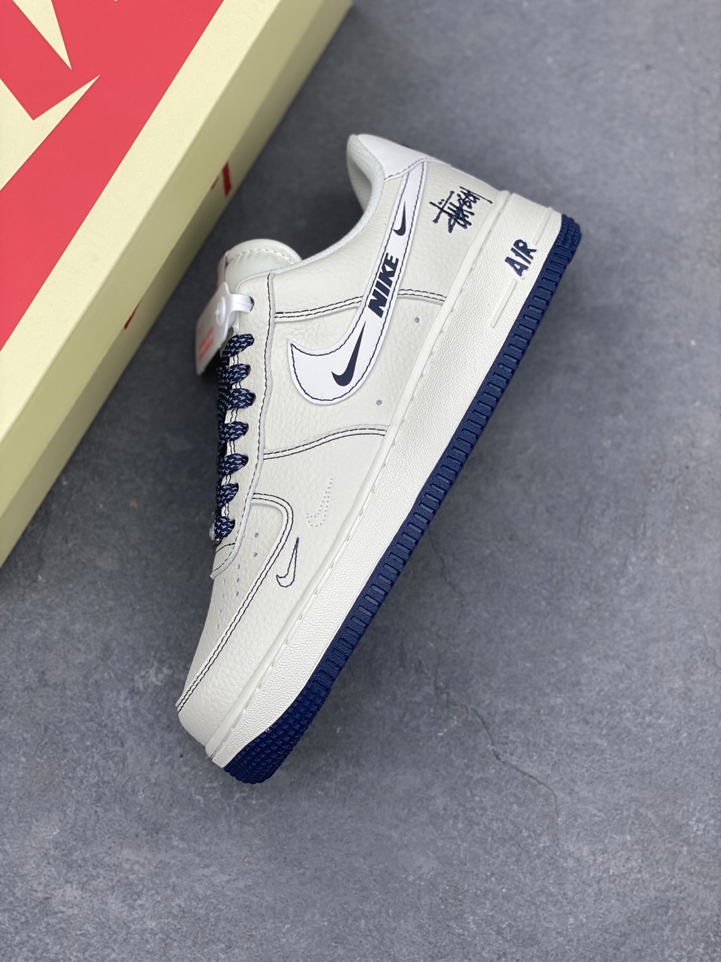 Nike Air Force 1 '07 Low Sneakers - Cream/Navy, Limited Edition 8 i1747071450259 6781 0 6