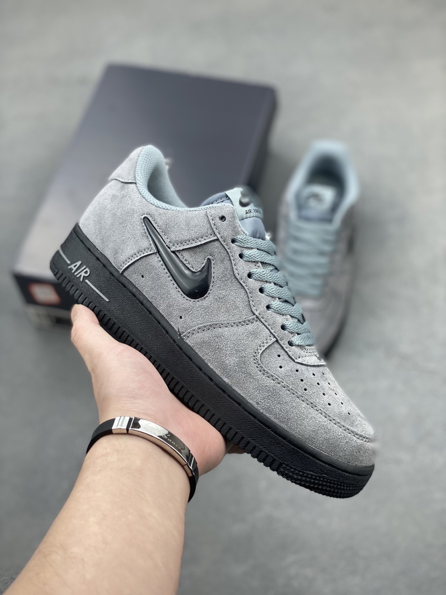 Nike Air Force 1 '07 Low Grey Suede Sneakers HQ3827-001 Casual Shoes 2 i1747071872485 4188 0 0