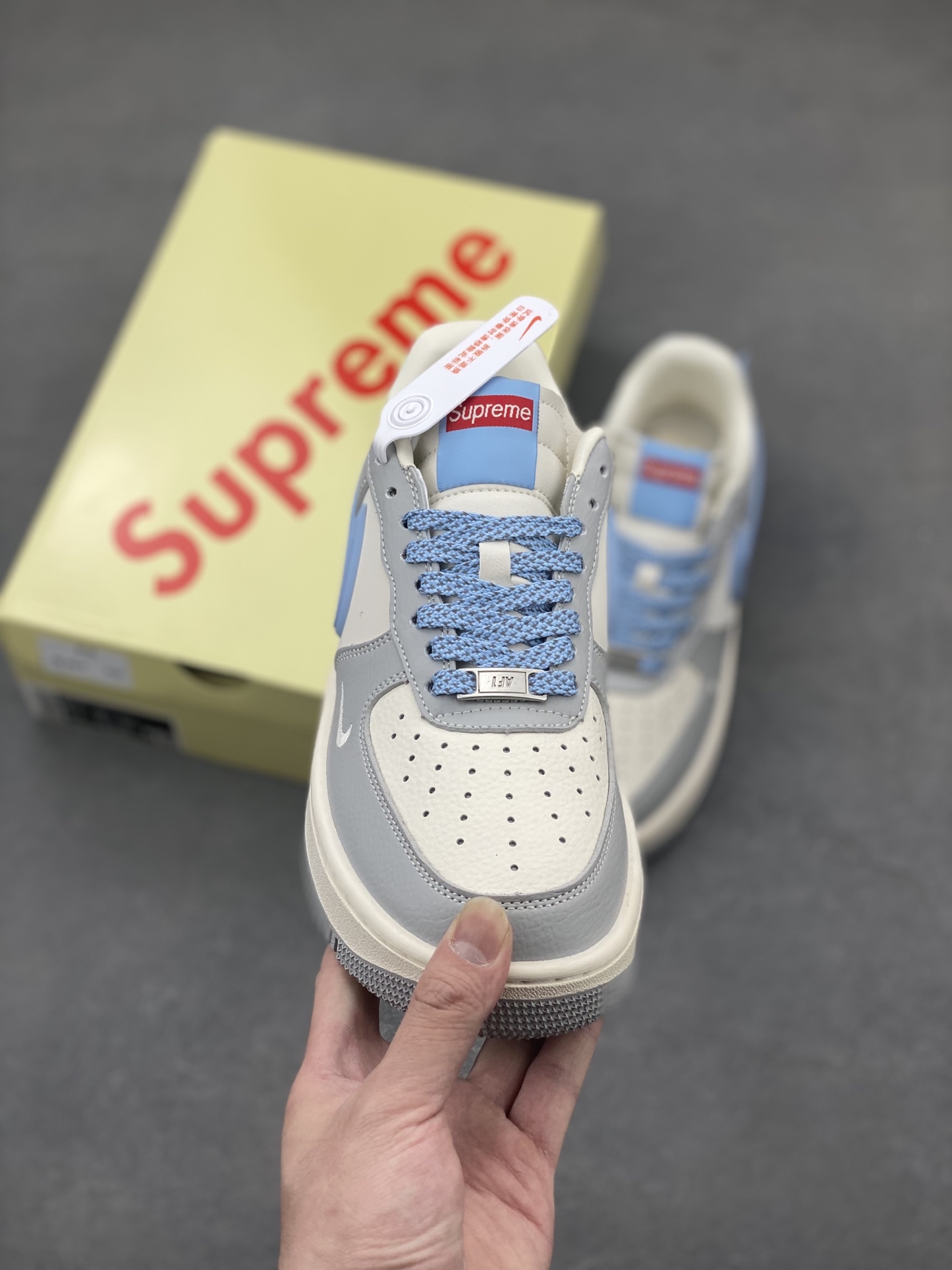Nike Air Force 1 '07 Low Grey/Blue Sneakers Limited Edition - All Sizes 3 i1747172137163 6163 0 1