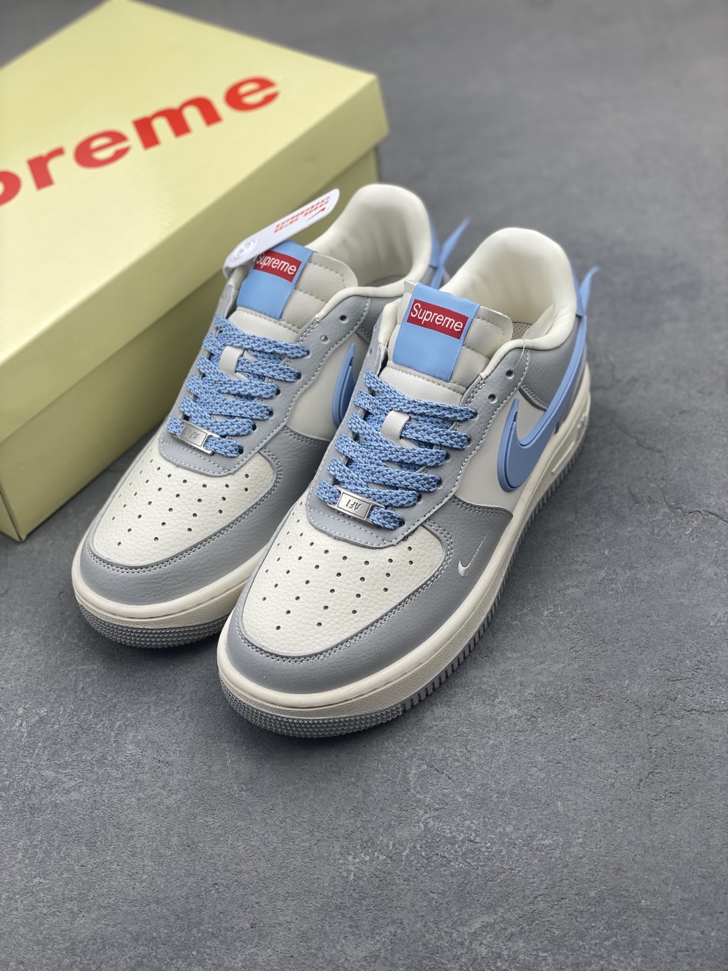 Nike Air Force 1 '07 Low Grey/Blue Sneakers Limited Edition - All Sizes 9 i1747172146692 5690 0 7